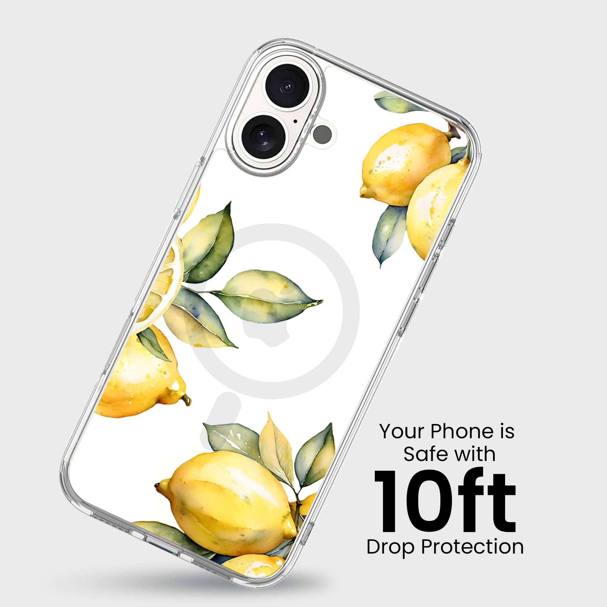 MagSafe iPhone 16 Lemons Clear Case