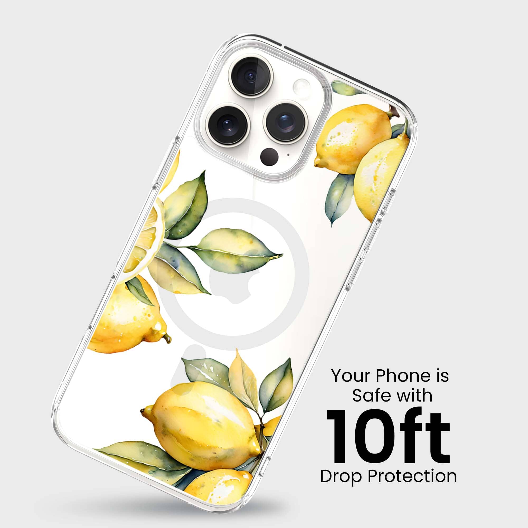 MagSafe iPhone 16 Pro Lemons Clear Case