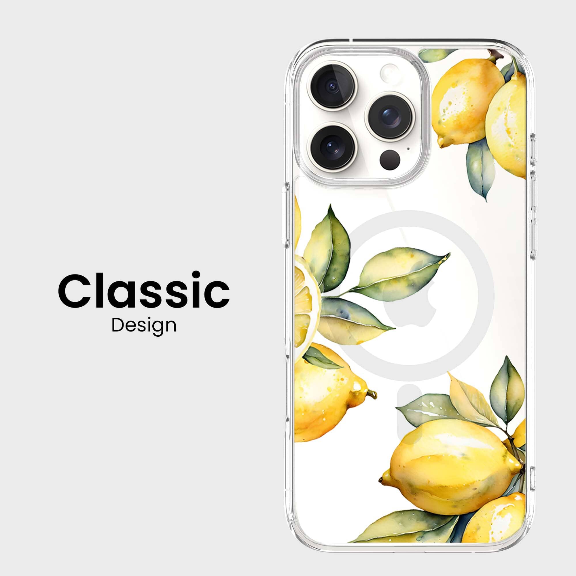 MagSafe iPhone 16 Pro Lemons Clear Case