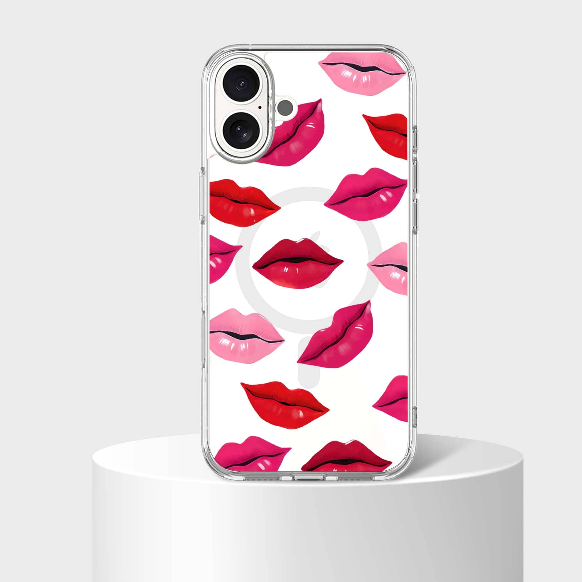 MagSafe iPhone 16 Lips Design Clear Case