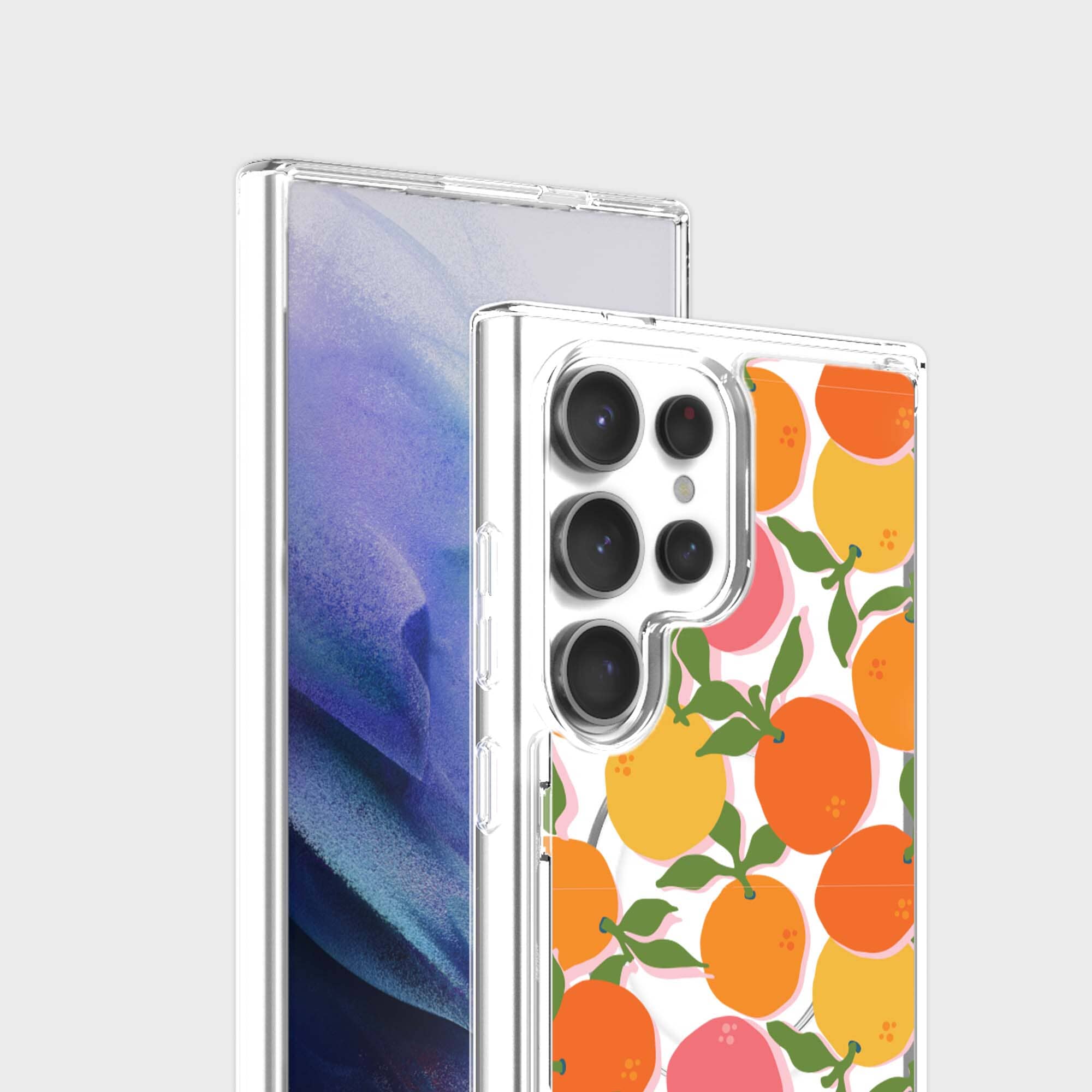 Samsung Galaxy S24 Ultra Clear Case - Orange You Clever Design