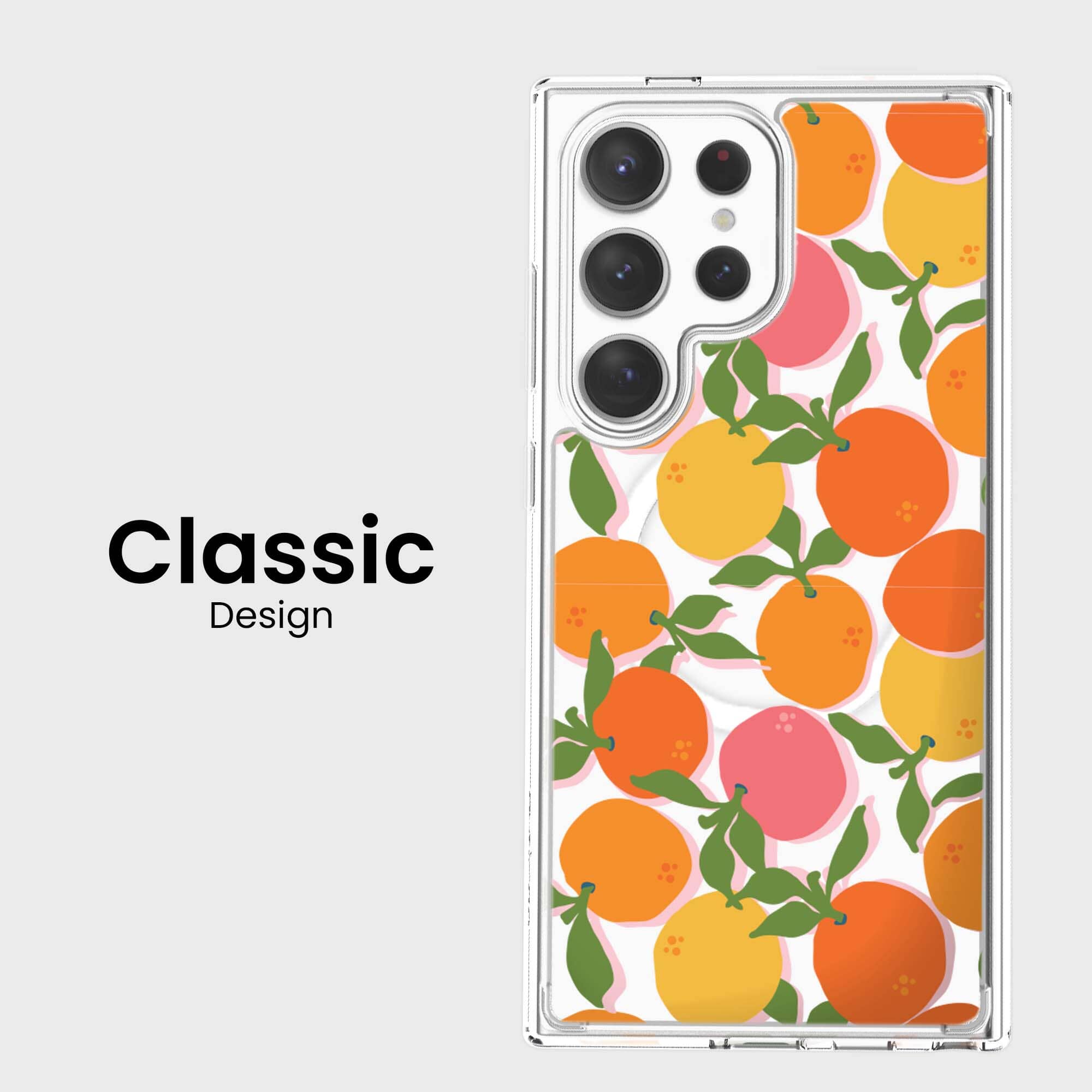 Samsung Galaxy S24 Ultra Clear Case - Orange You Clever Design