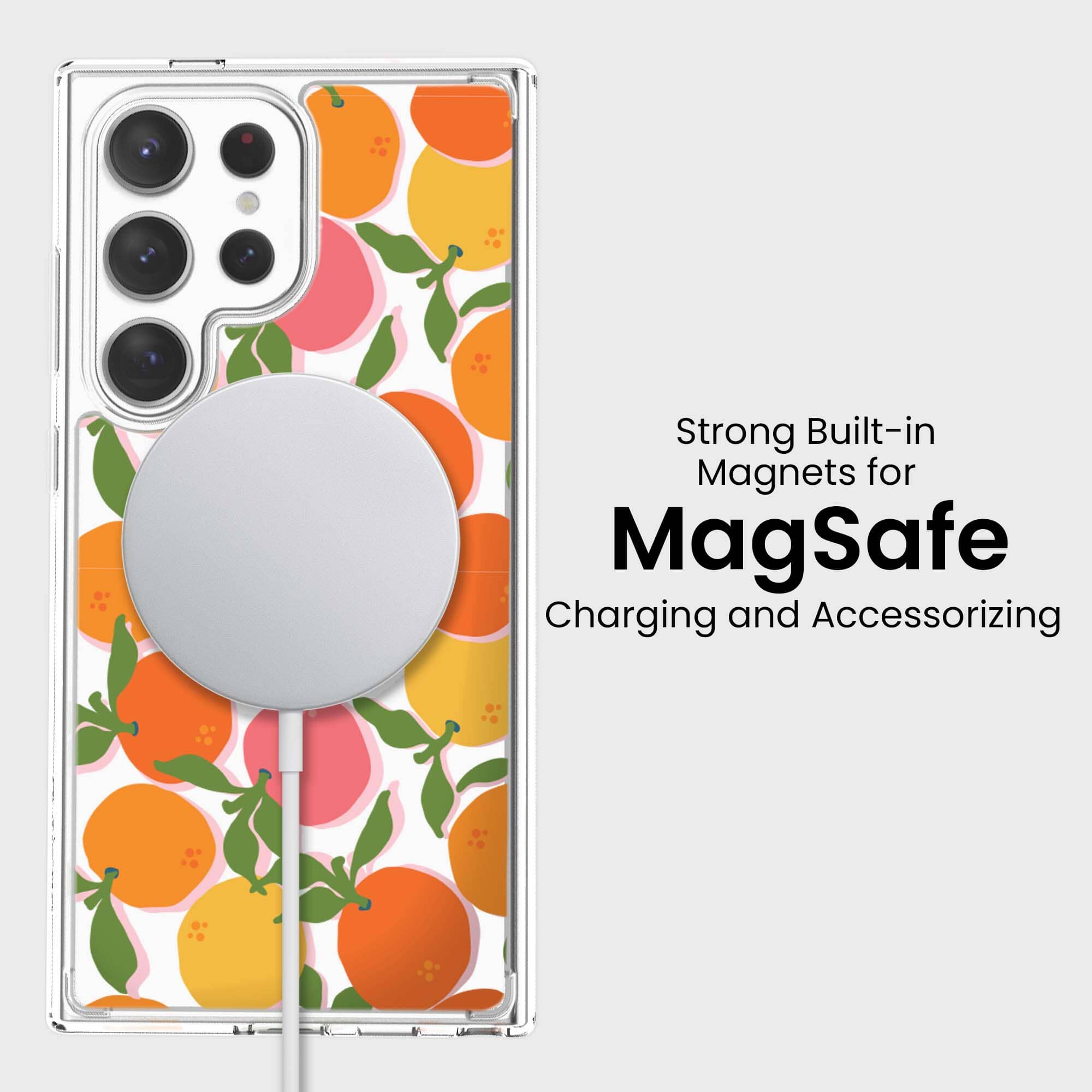 Samsung Galaxy S24 Ultra Clear Case - Orange You Clever Design