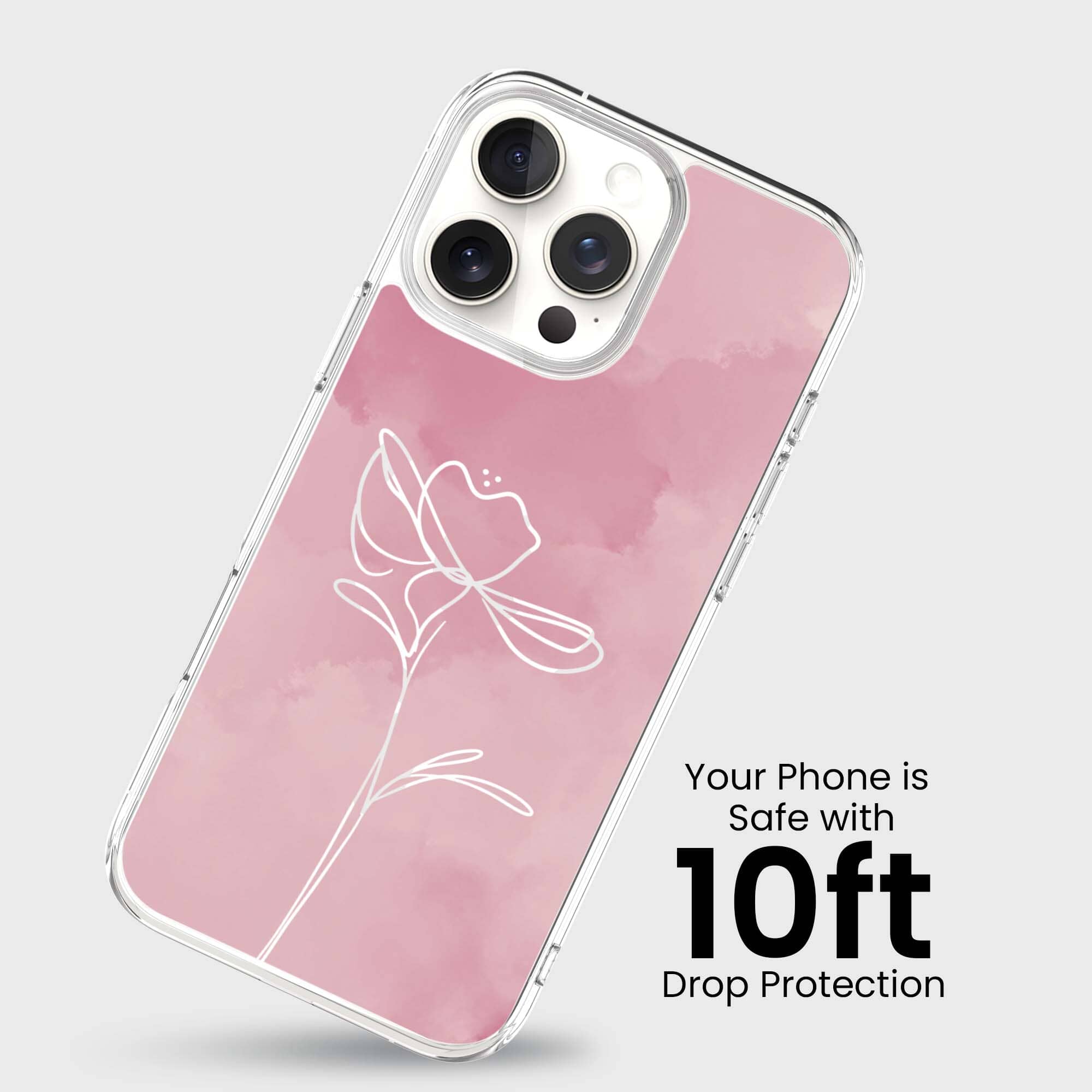 iPhone 16 Pro Max Case With MagSafe - Pink Flower