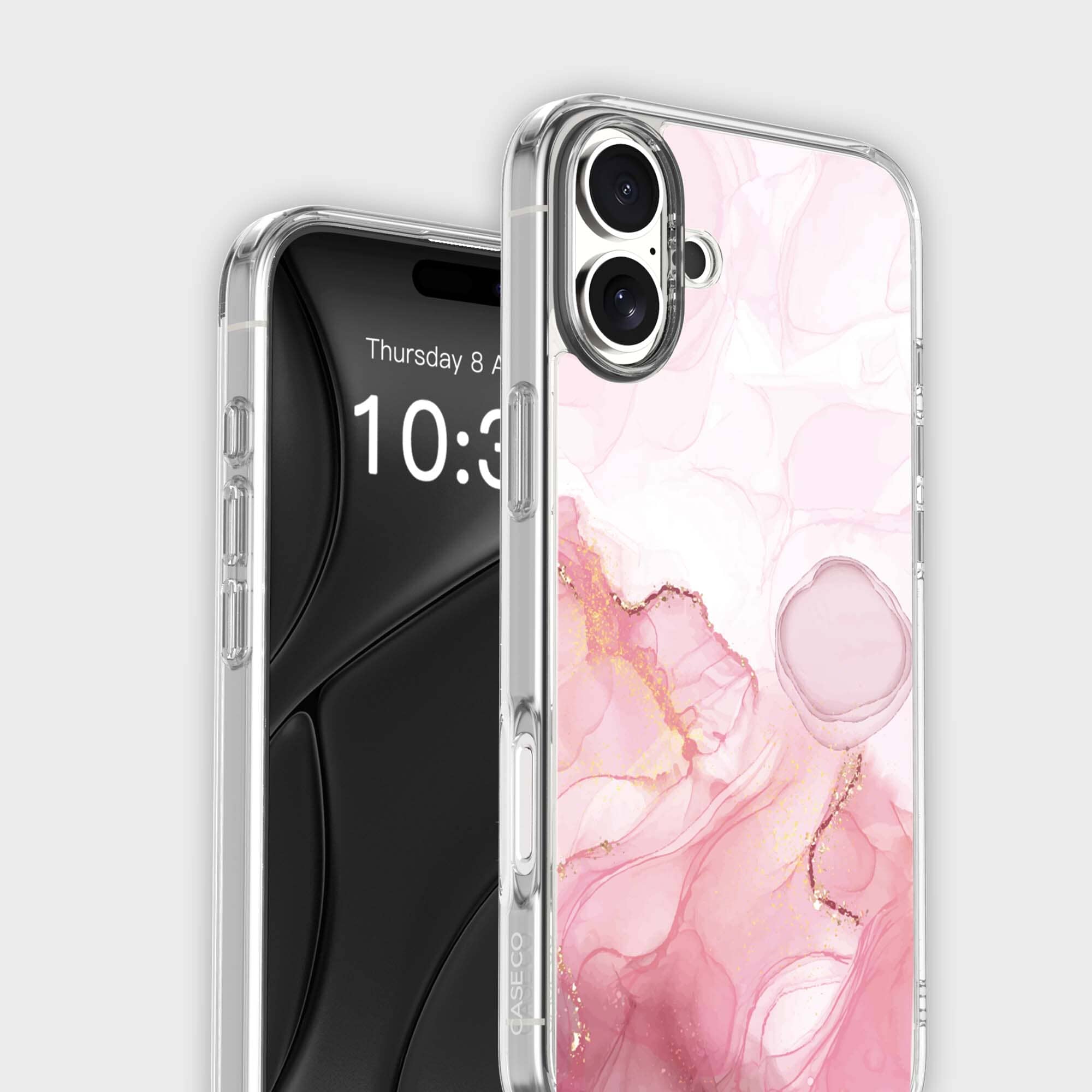 iPhone 16 Case With MagSafe - Pink Marble