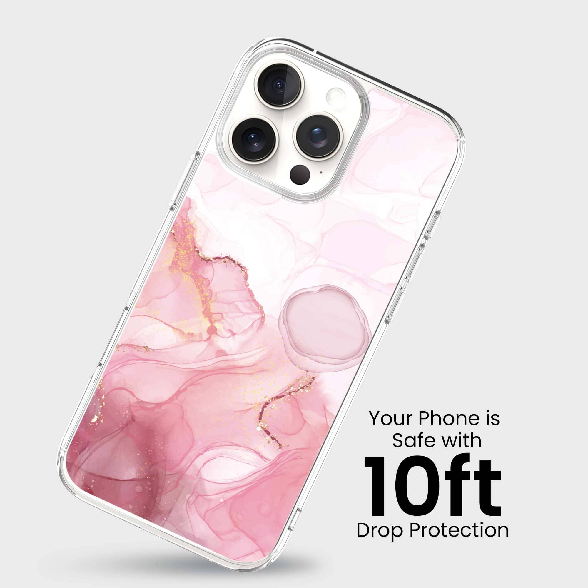 iPhone 16 Pro Case With MagSafe - Pink Marble