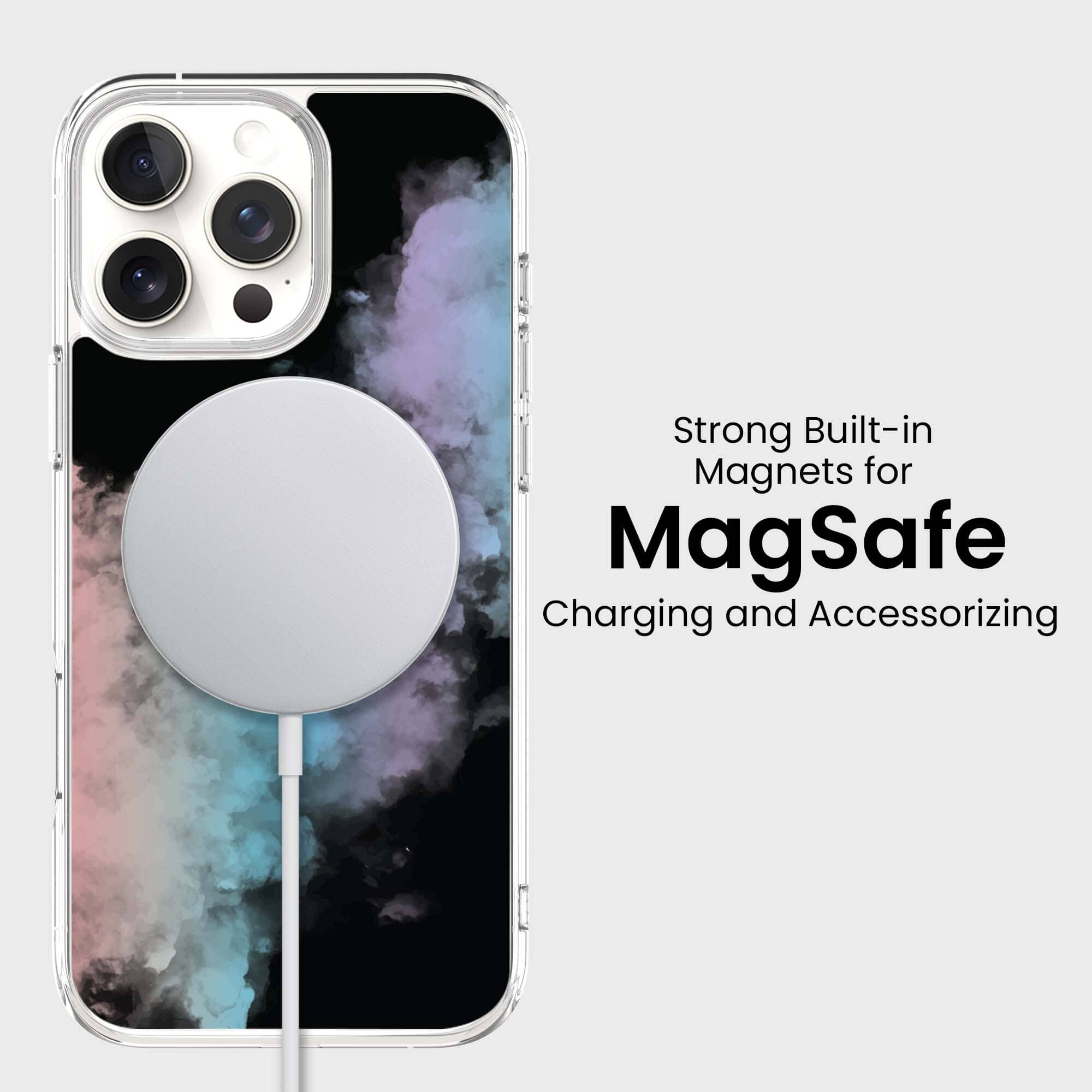 iPhone 16 Pro Max Case With MagSafe - Rainbow Cloud