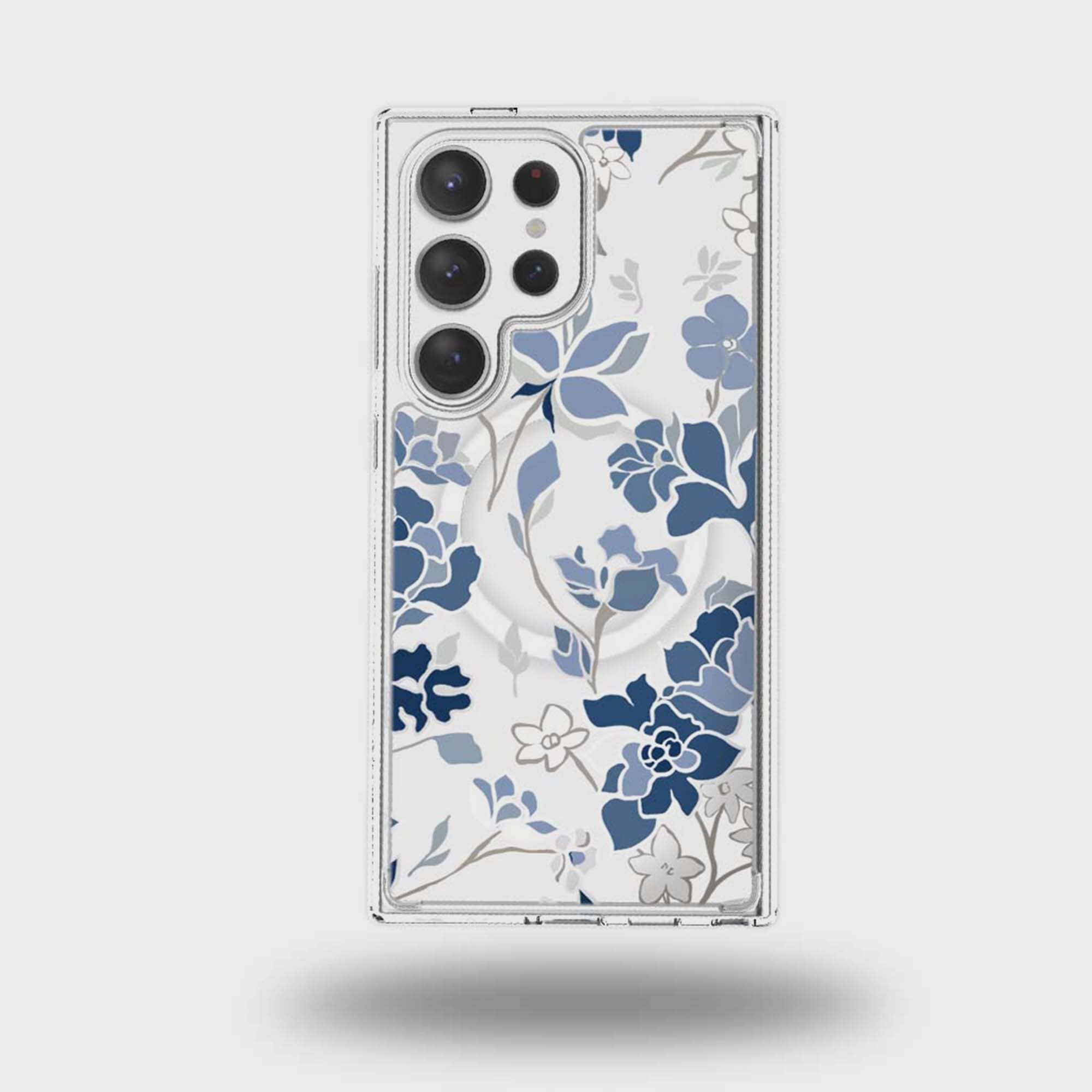 Samsung Galaxy S25 Ultra Blue Pattern Clear Case