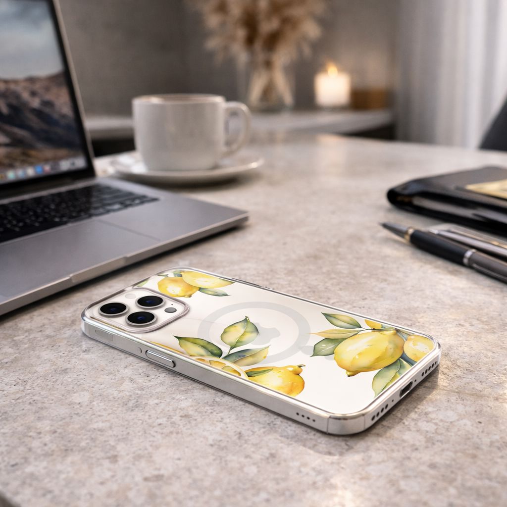MagSafe iPhone 16 Pro Max Lemons Clear Case