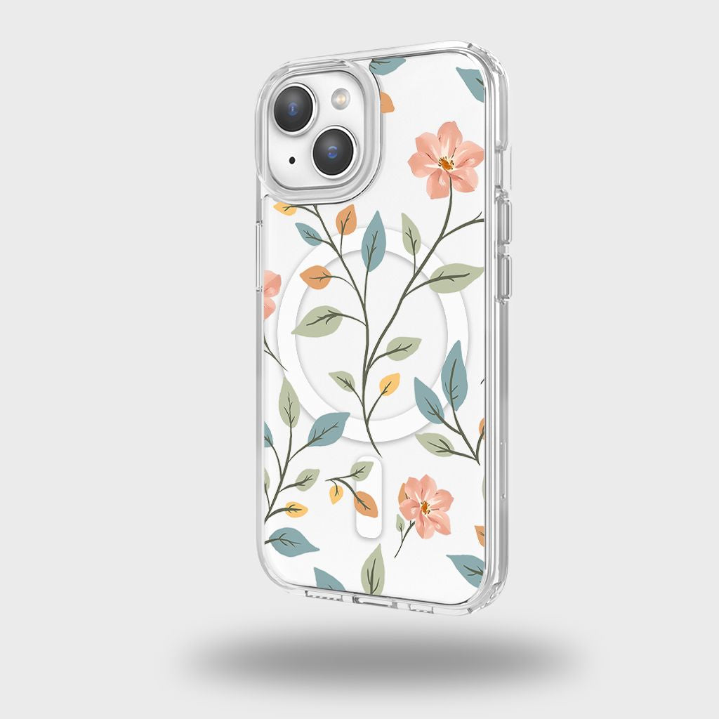 MagSafe iPhone 15 Easter Floral Clear Case