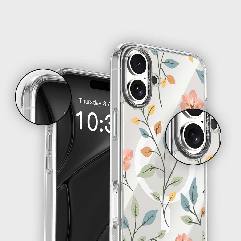 MagSafe iPhone 16 Easter Floral Clear Case