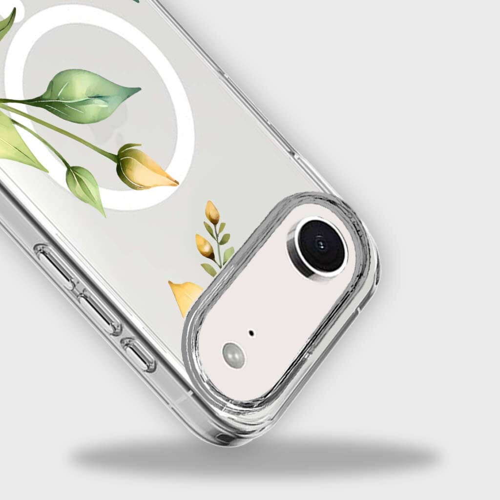 MagSafe iPhone Air Yellow Wildflower Clear Case