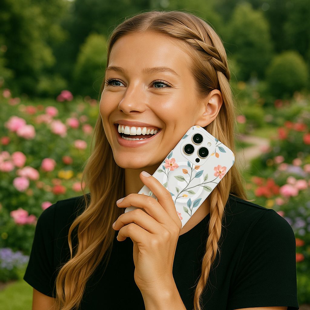 MagSafe iPhone 16 Pro Max Easter Floral Clear Case