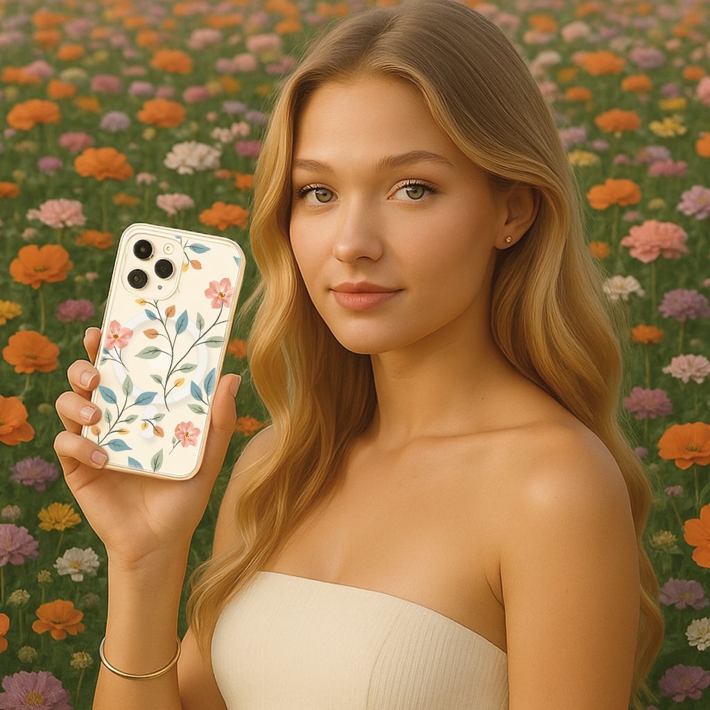 MagSafe iPhone 16 Easter Floral Clear Case