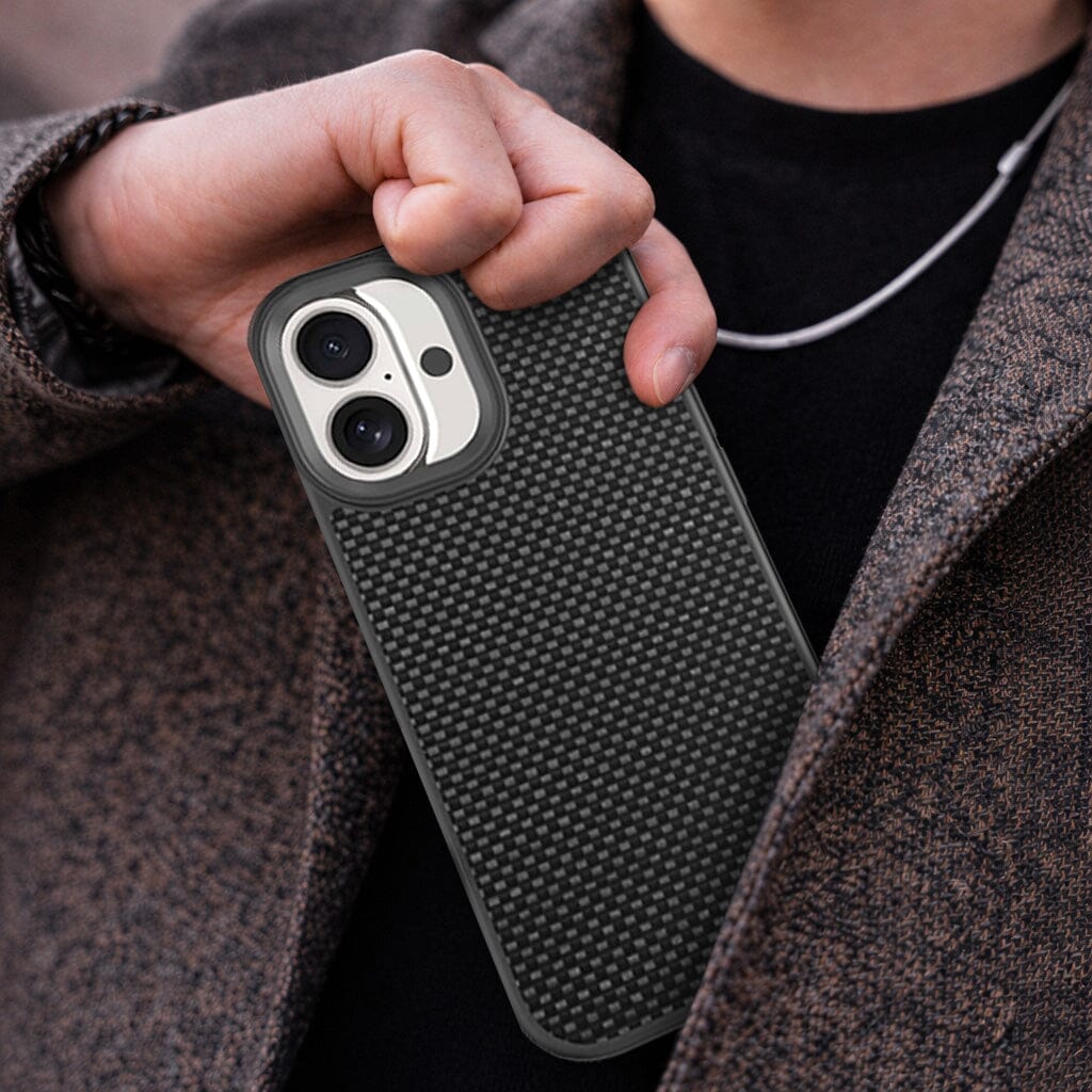 iPhone 16 Aramid Fiber Weave Pattern Case