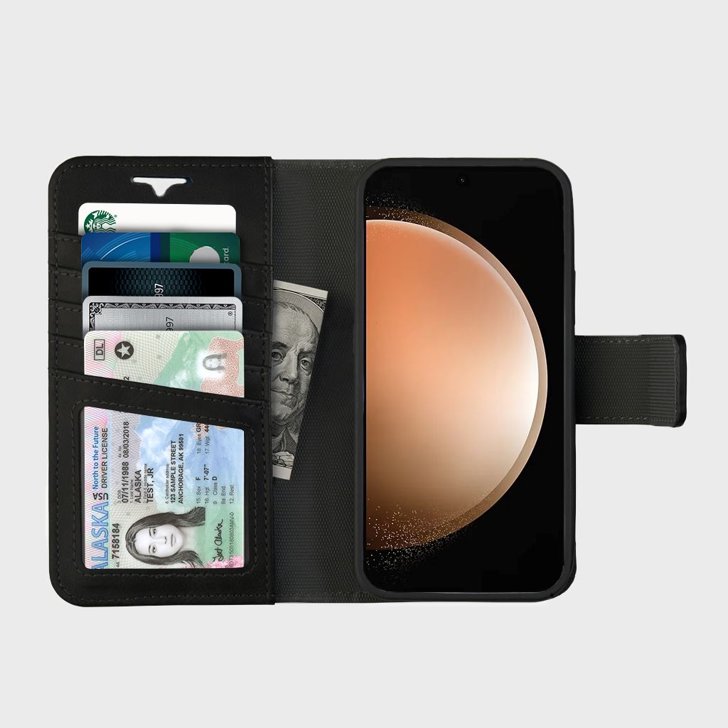 Samsung Galaxy S23 FE Wallet Case – 5th Ave Vegan Leather Folio – Caseco Inc Samsung Galaxy S23 FE Wallet Case – 5th Ave Vegan Leather Folio – Caseco Inc