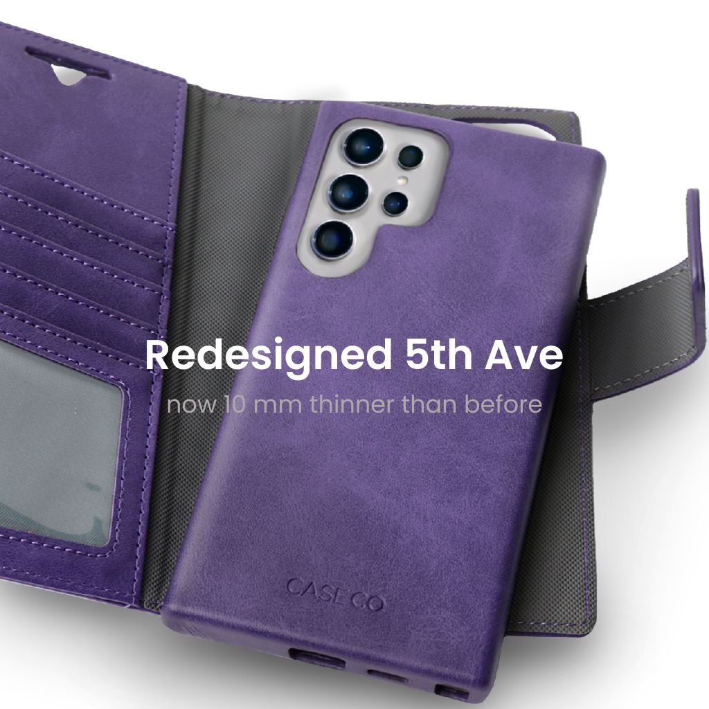 Samsung Galaxy S24 Ultra RFID Blocking Wallet Case With MagSafe And 5 Card Slots