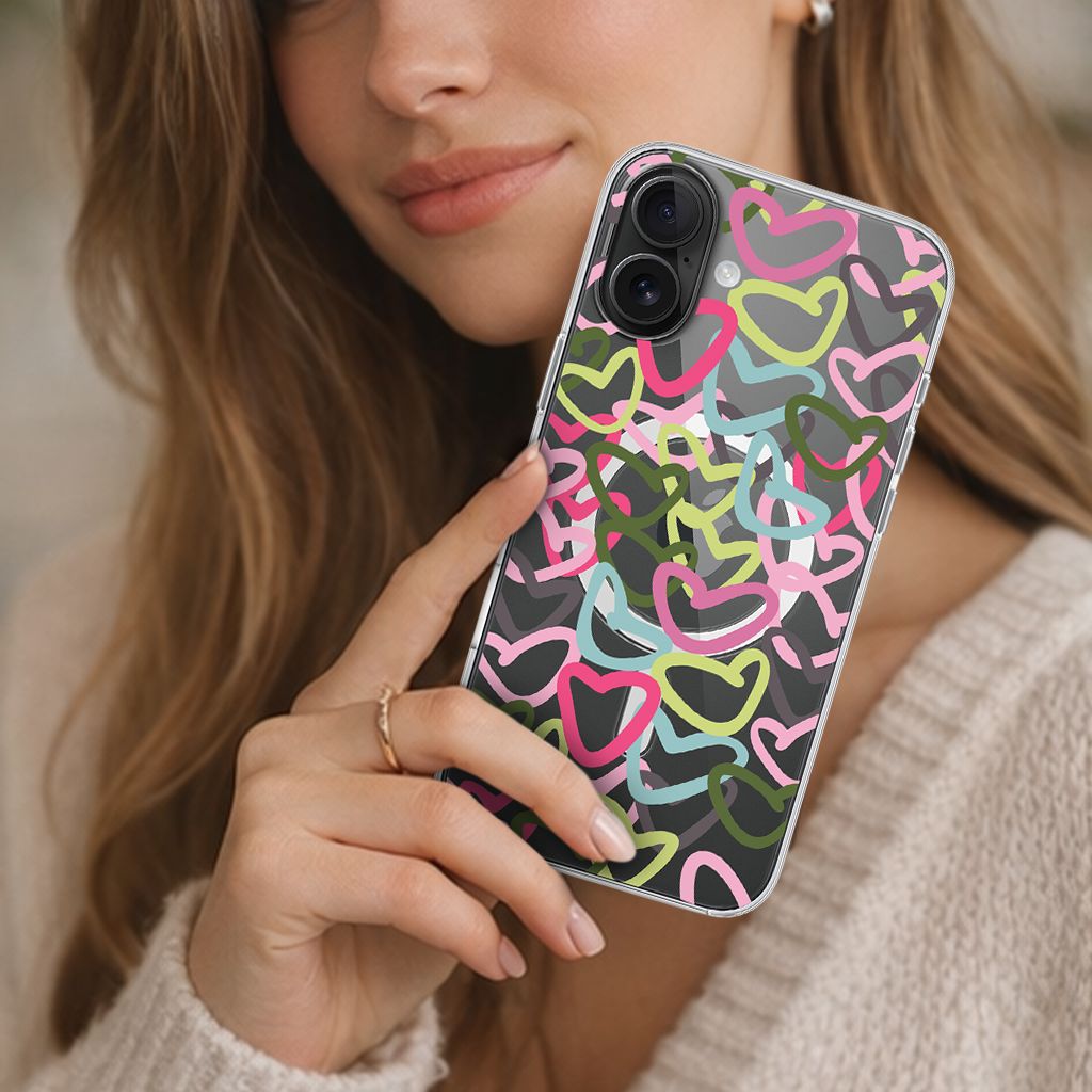 iPhone 16 Clear Case - Graffiti Design