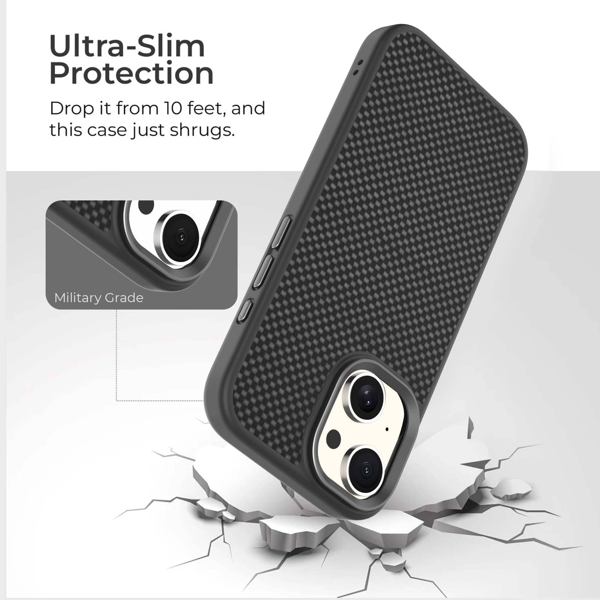 iPhone 15 Aramid Fiber Weave Pattern Case