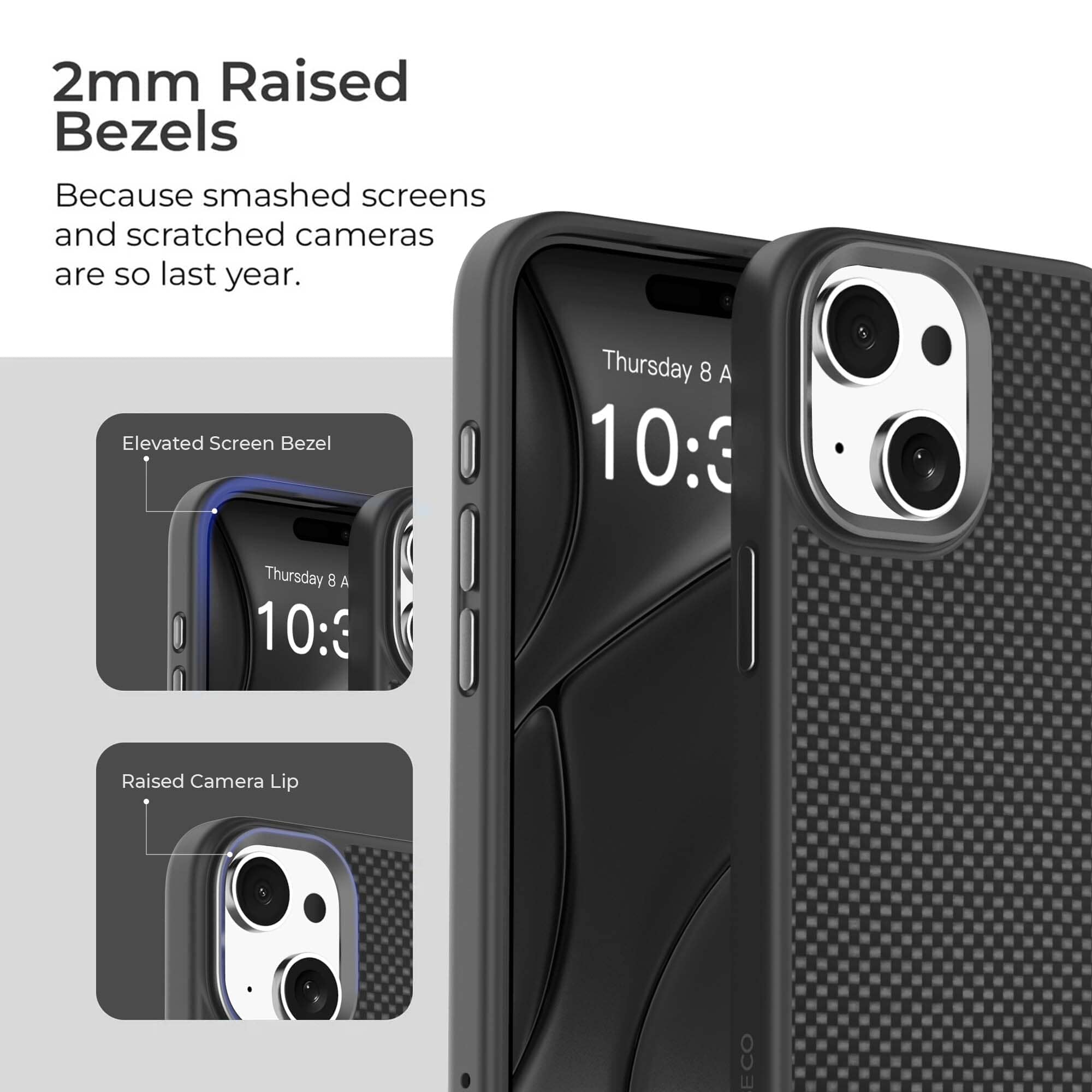 iPhone 15 Aramid Fiber Weave Pattern Case