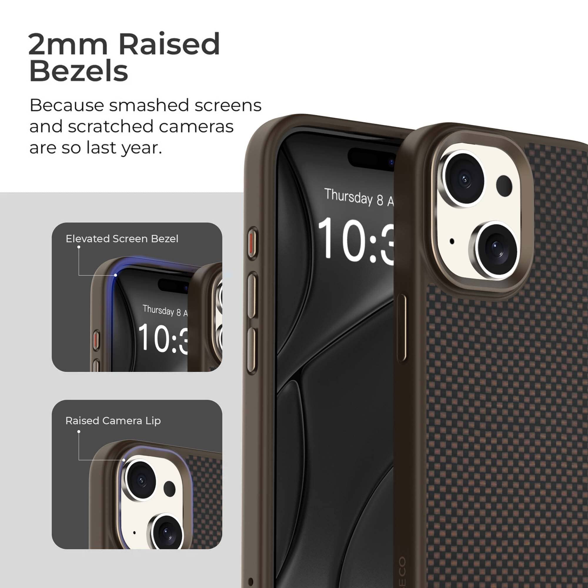 iPhone 15 Aramid Fiber Weave Pattern Case