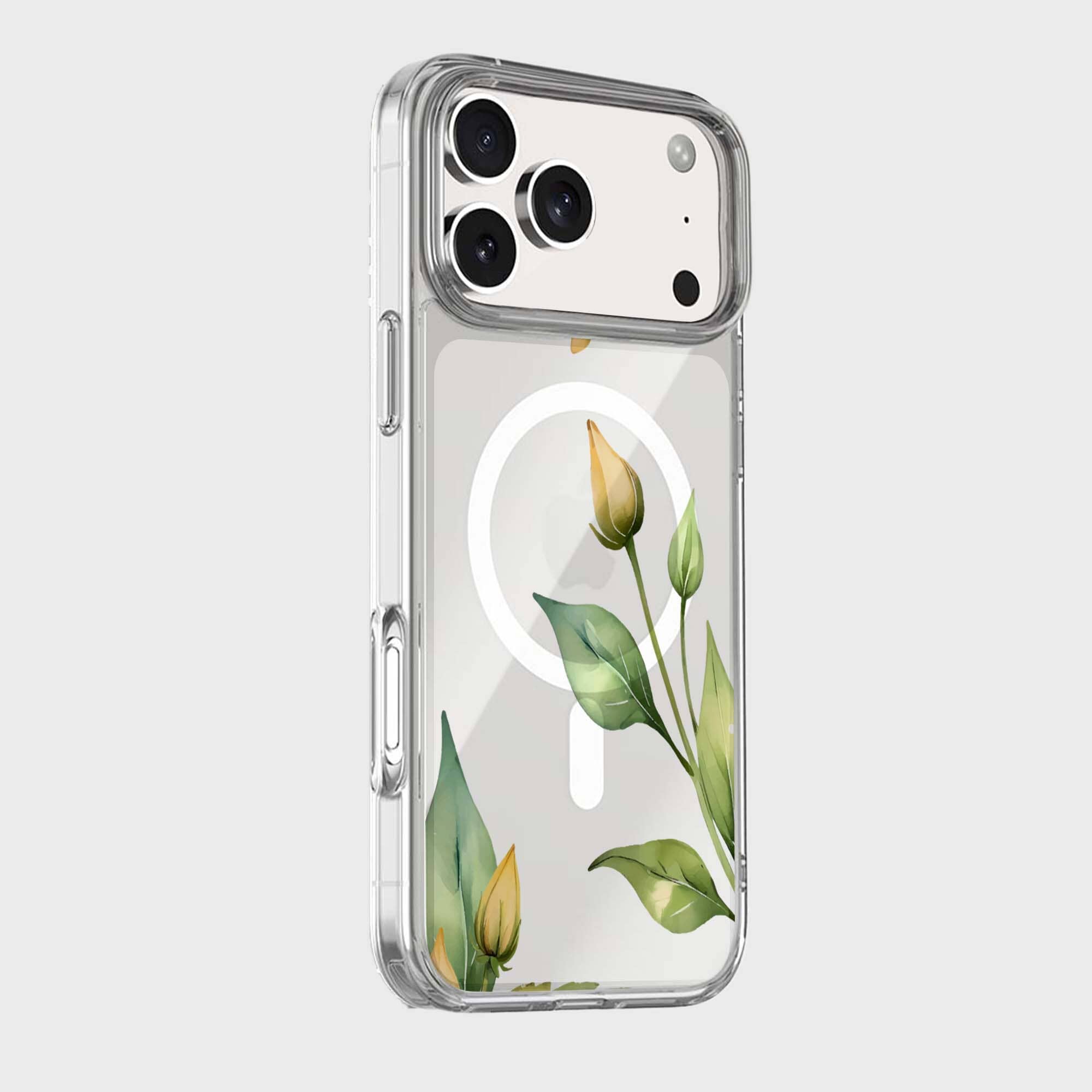 MagSafe iPhone 17 Pro Yellow Wildflower Clear Case | 10ft Drop Cover   Caseco Inc