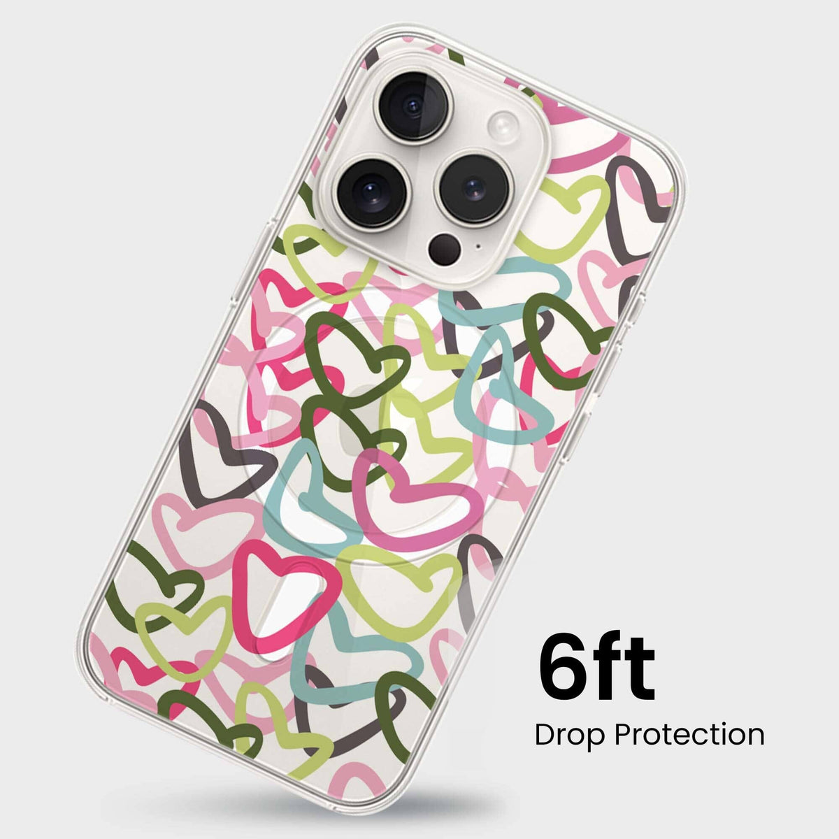 iPhone 15 Pro Clear Case - Graffiti Design