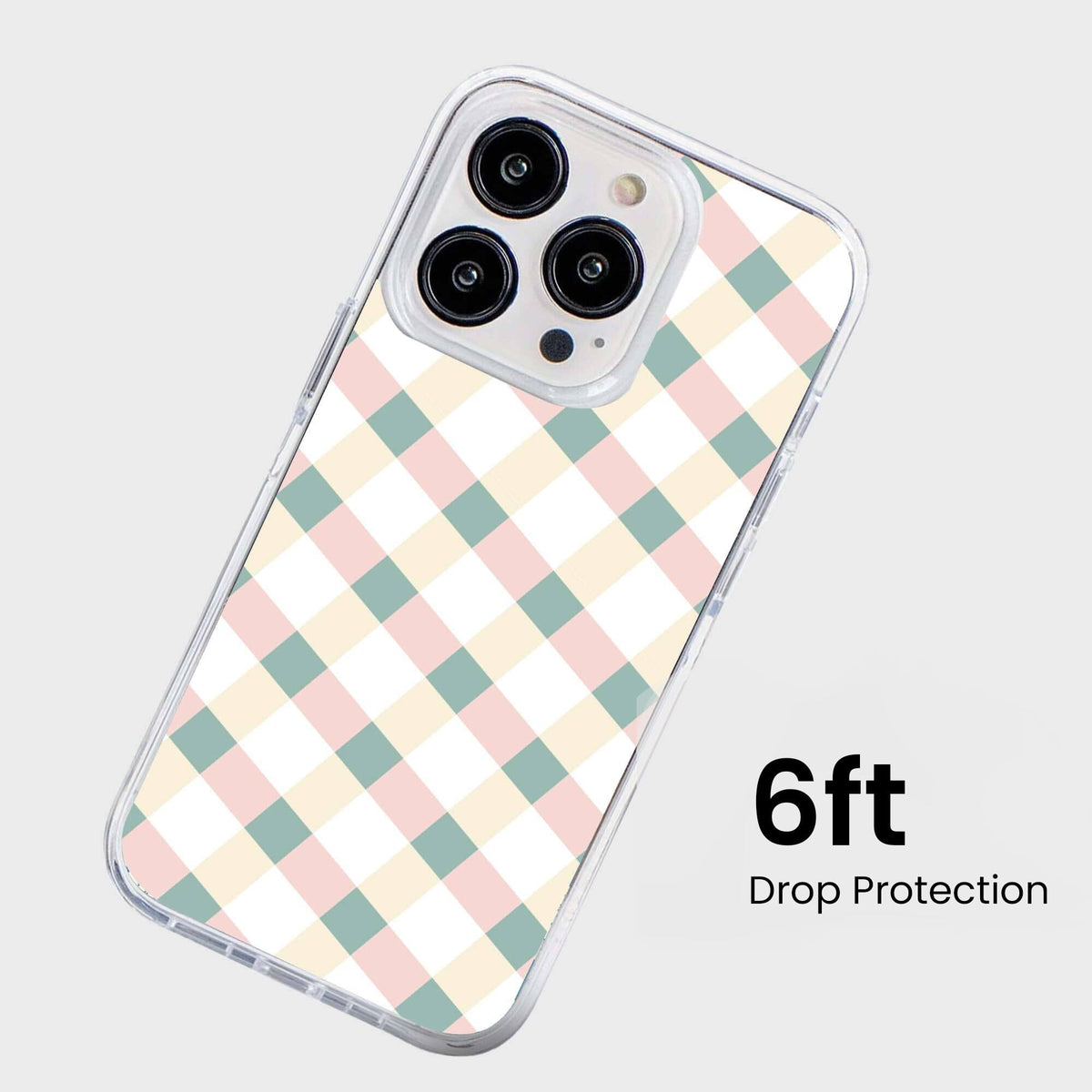 iPhone 15 Pro Clear Case - Light Lattice Design
