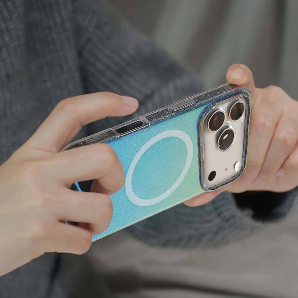 iPhone 17 Pro Anti-Yellow Glitter Clear Case with MagSafe