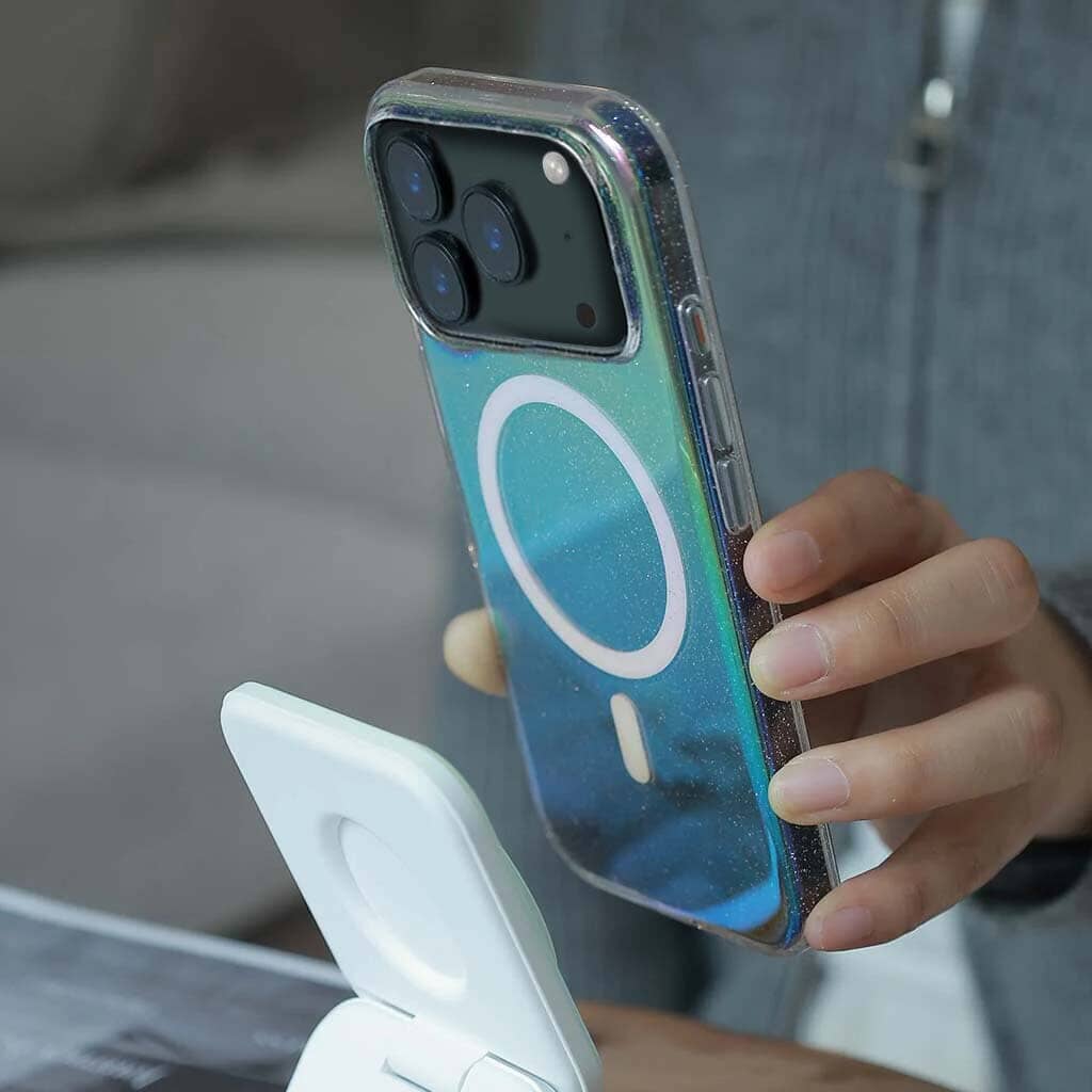 iPhone 17 Pro Max Anti-Yellow Glitter Clear Case with MagSafe