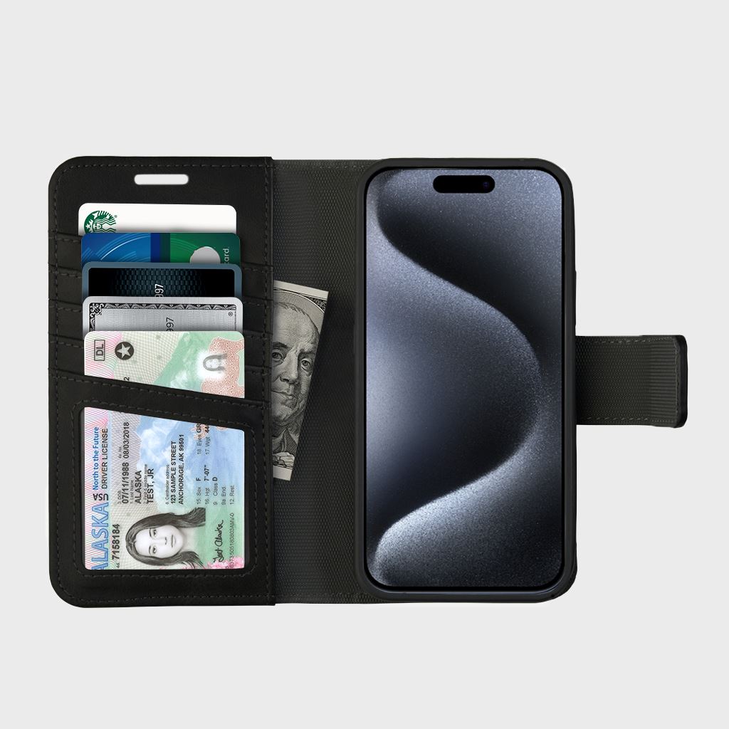 iPhone 15 Pro Wallet Case with MagSafe – 5th Ave Vegan Leather Folio – Caseco Inc iPhone 15 Pro Wallet Case with MagSafe – 5th Ave Vegan Leather Folio – Caseco Inc