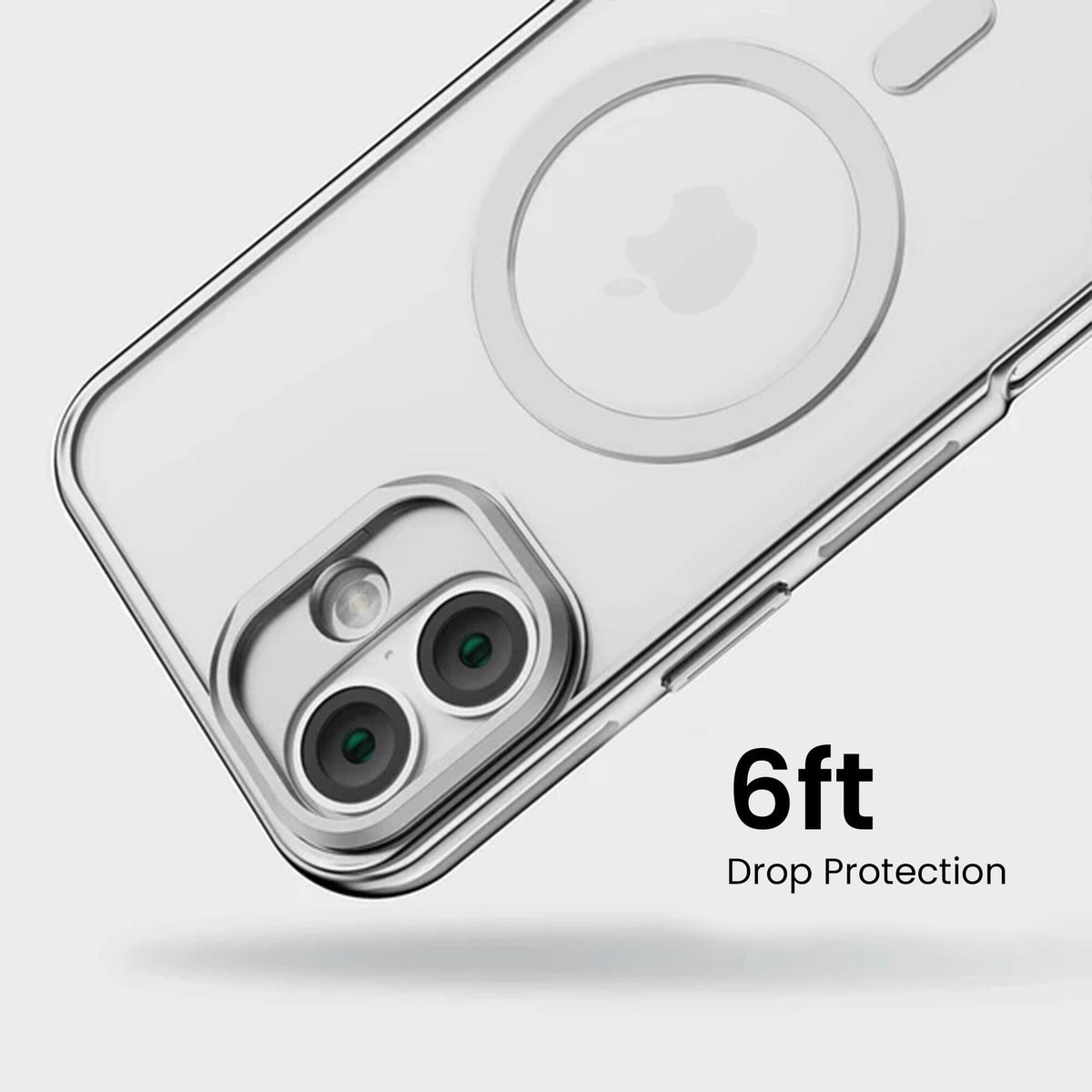 iPhone 16 Anti Yellow Clear Case with Camera Kickstand