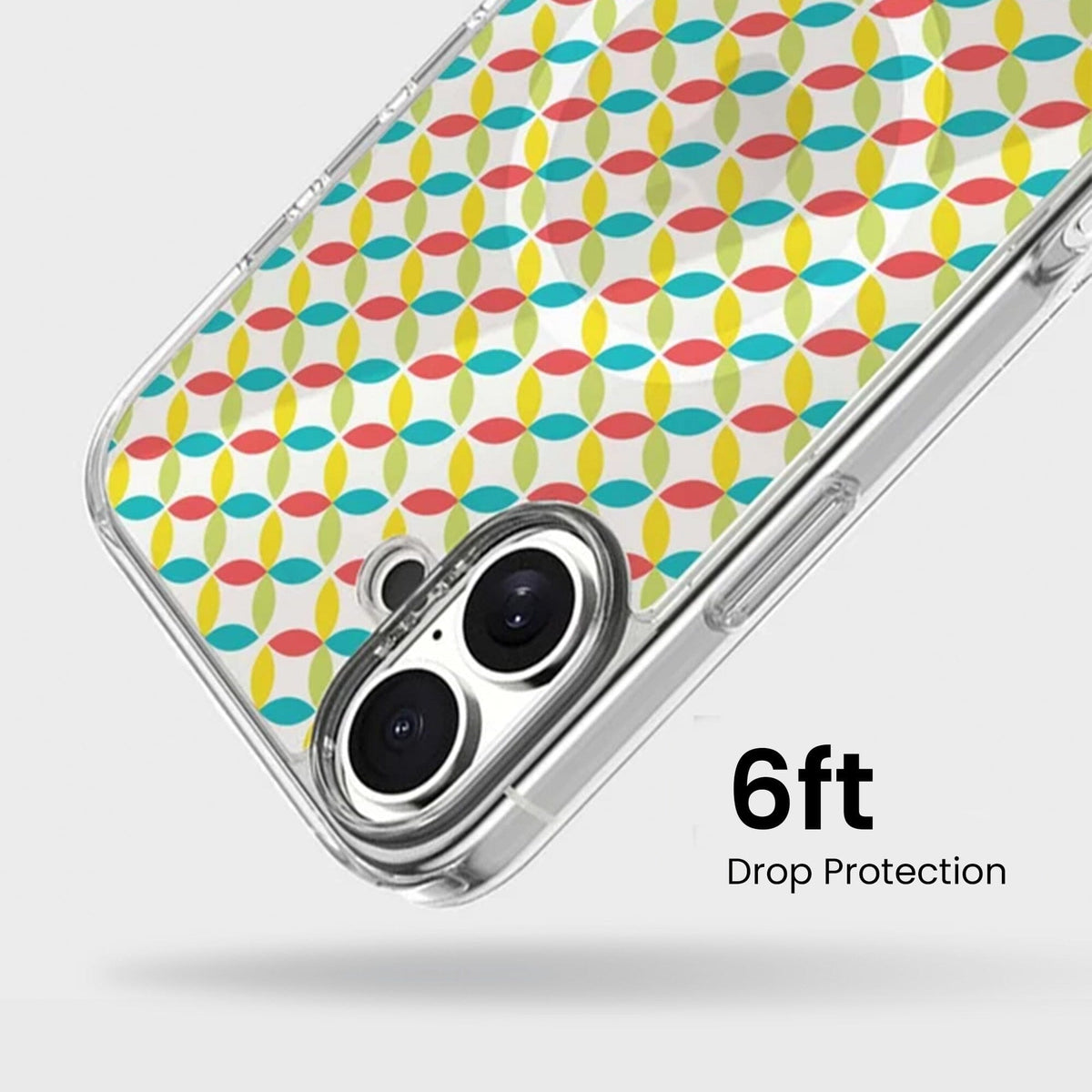 iPhone 16 Clear Case - Yellow Celestial Petal Design