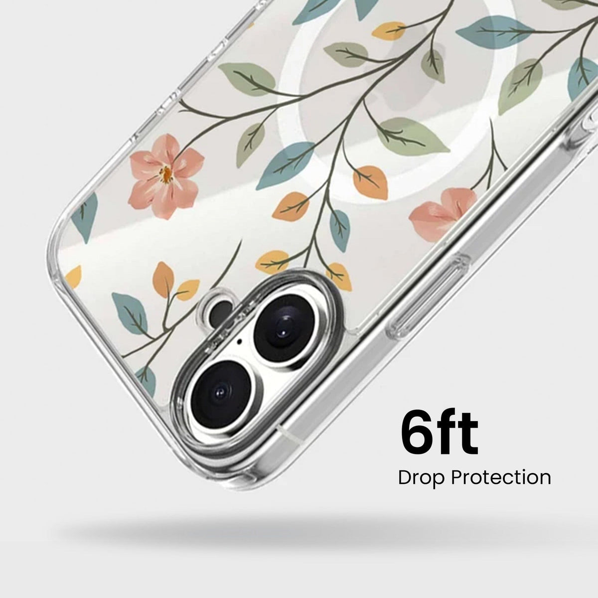 MagSafe iPhone 16 Easter Floral Clear Case