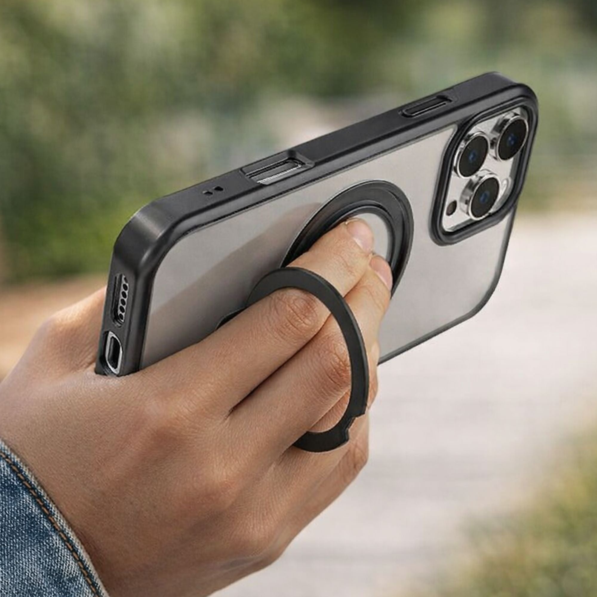 iPhone 16 Pro Max Frost Case with 360 MagSafe Kickstand