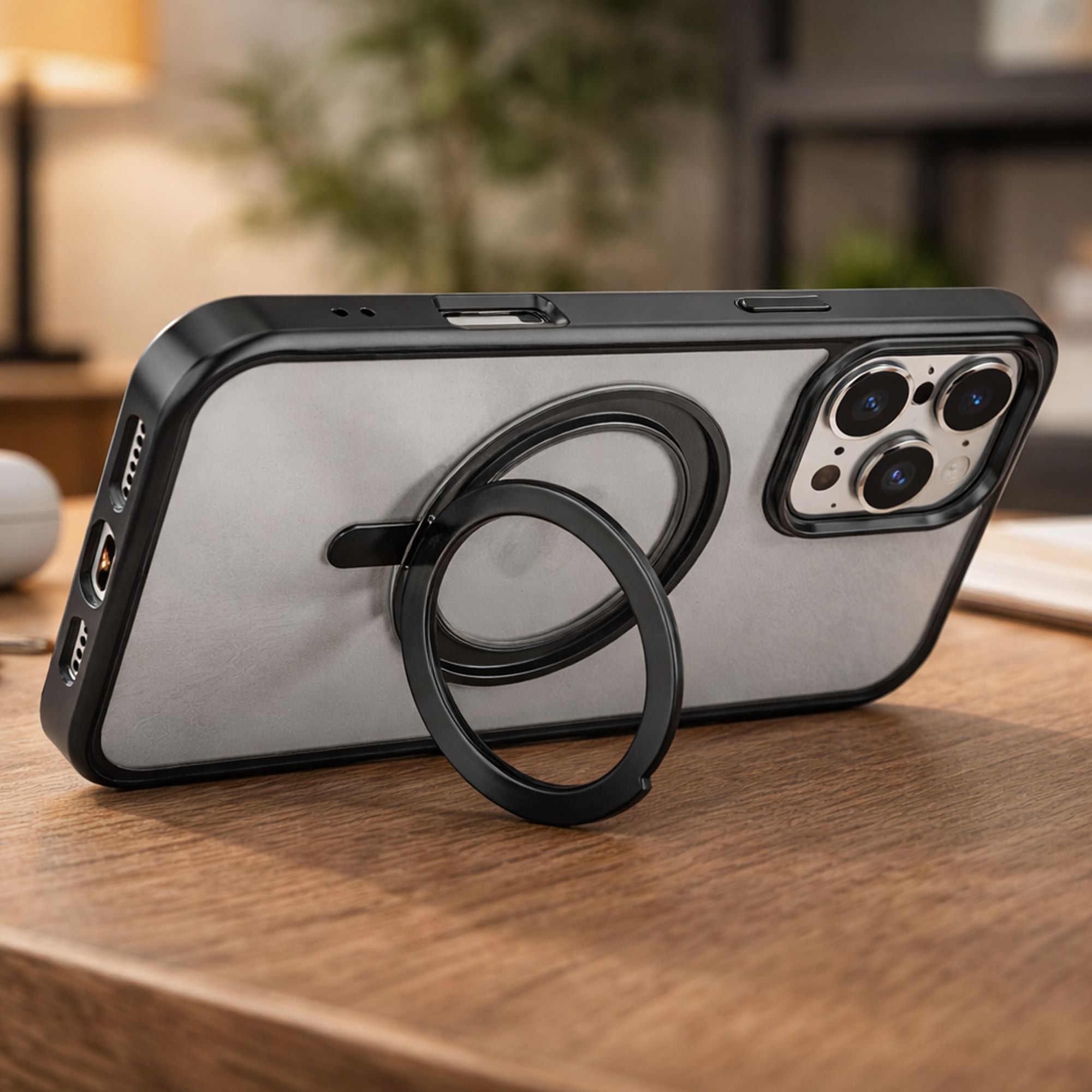 iPhone 16 Pro Max Frost Case with 360 MagSafe Kickstand