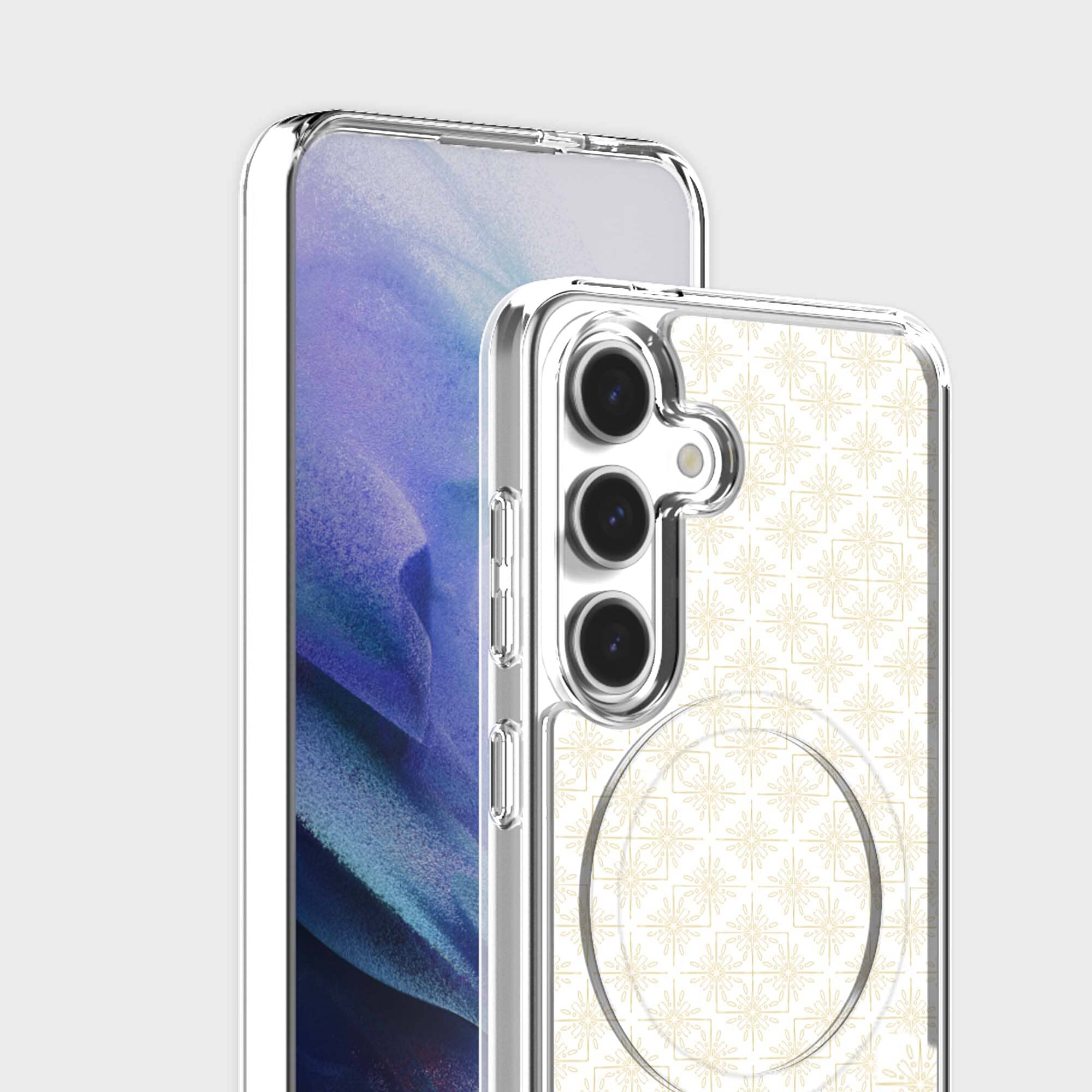 Samsung Galaxy S26 Clear Design Case - Petal Gold