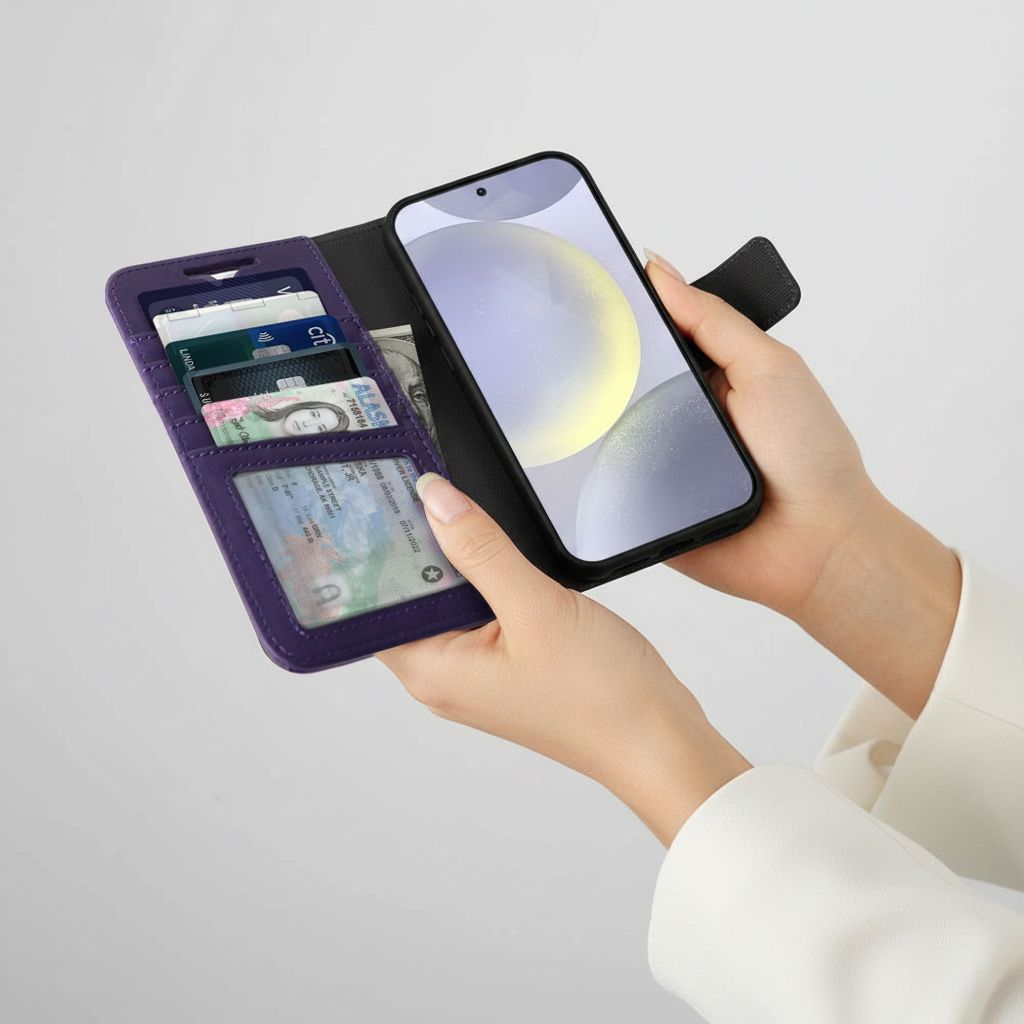 Samsung Galaxy S26 Leather Wallet Case With MagSafe | RFID Blocking + 5 Card Slots