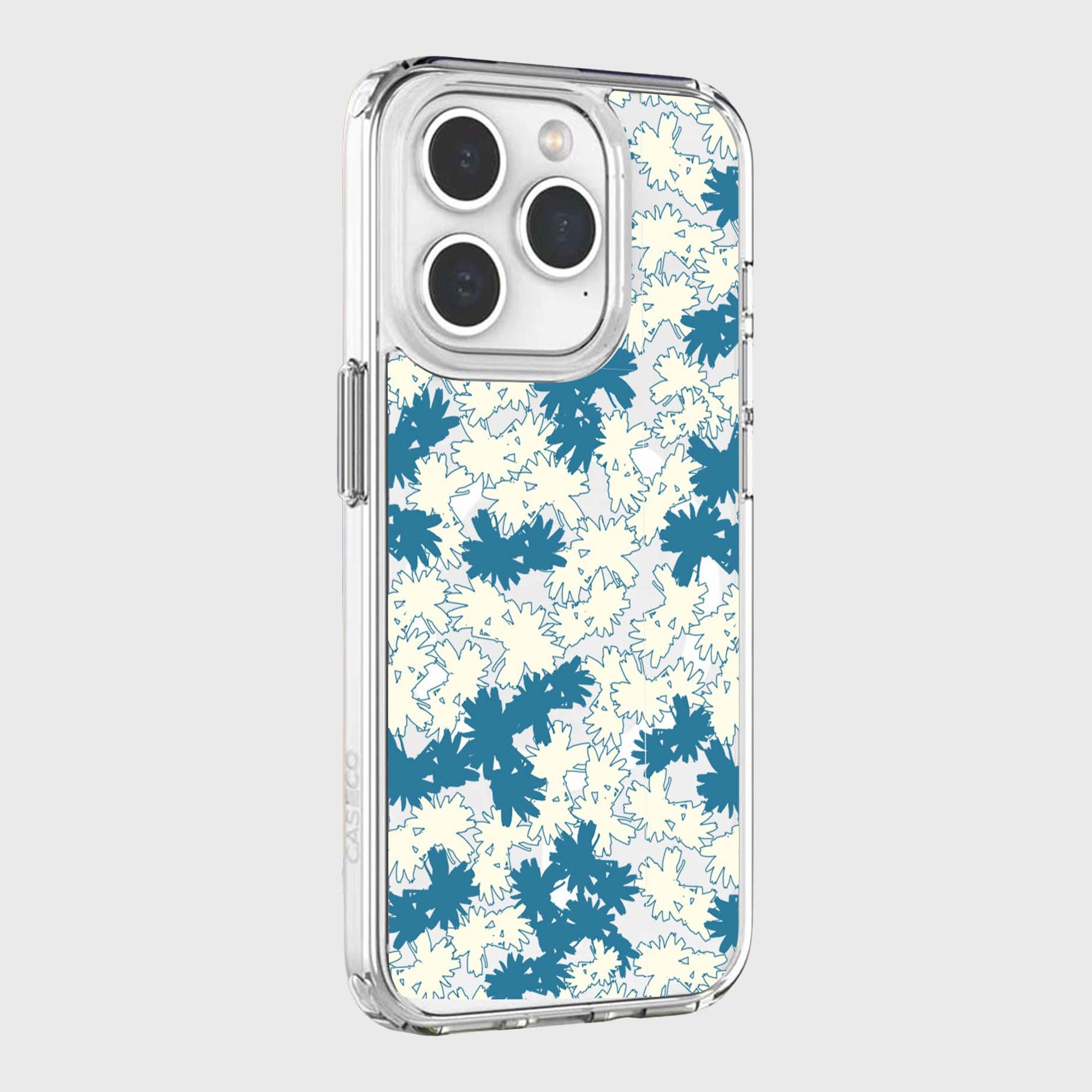 iPhone 15 Pro Max Clear Case - Blue Dandelion Design