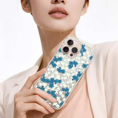 iPhone 16 Pro Max Clear Case - Blue Dandelion Design