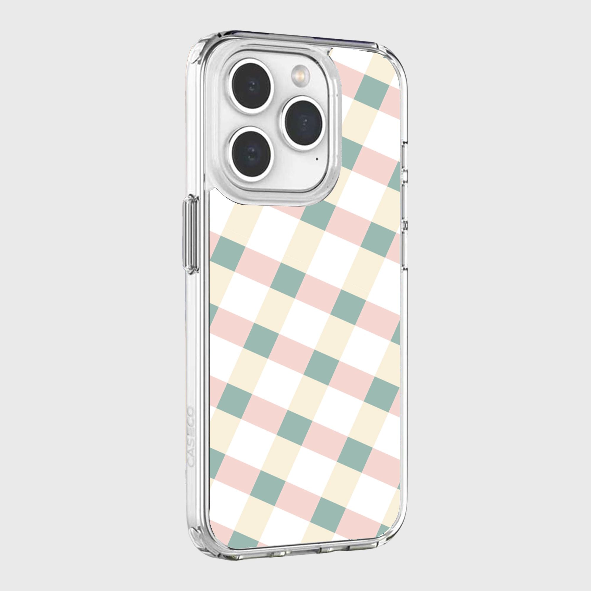 iPhone 15 Pro Max Clear Case - Light Lattice Design