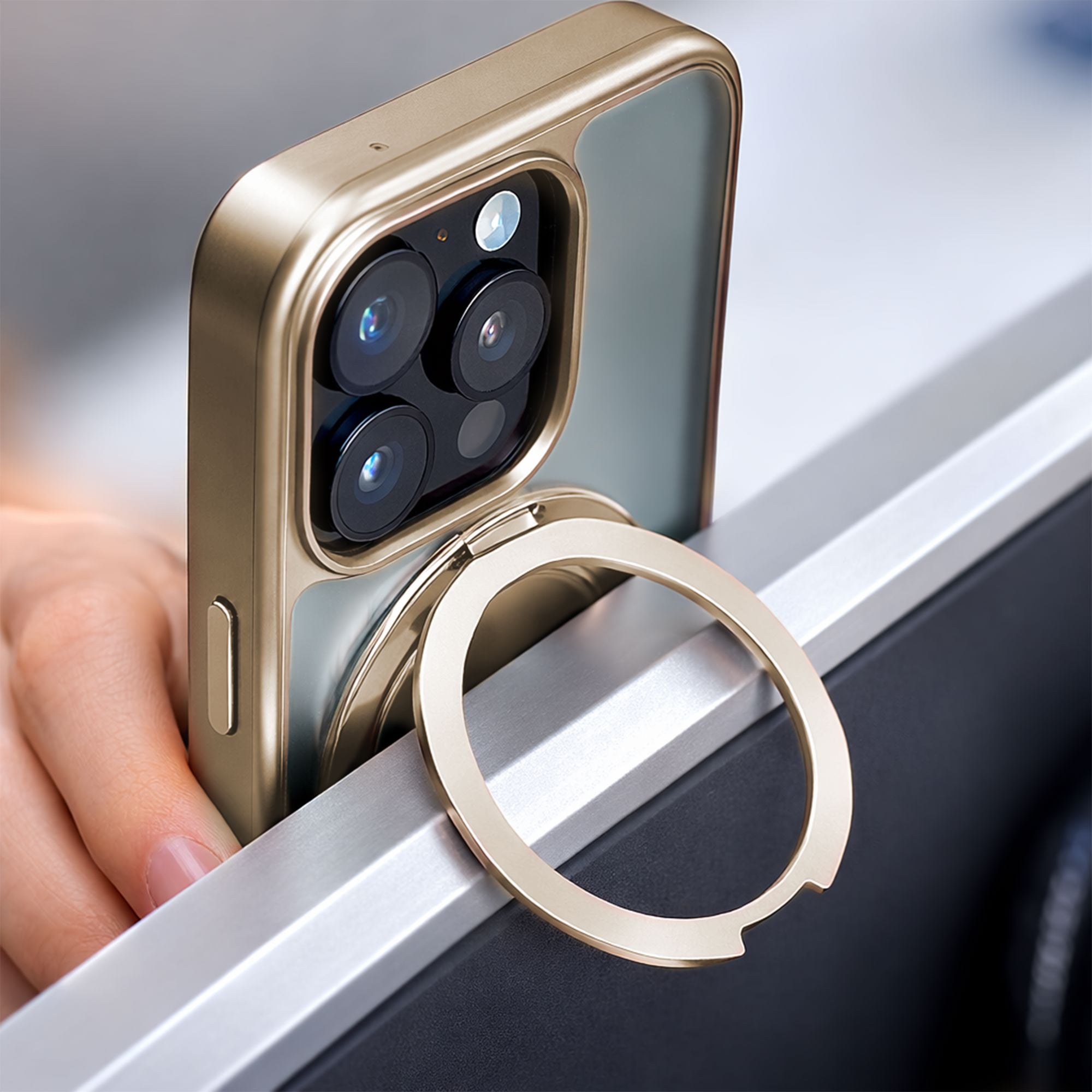 iPhone 16 Pro Max Frost Case with 360 MagSafe Kickstand