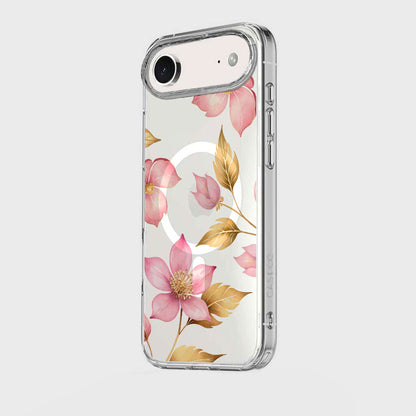 iPhone Air Pink Wildflower Clear Case With MagSafe