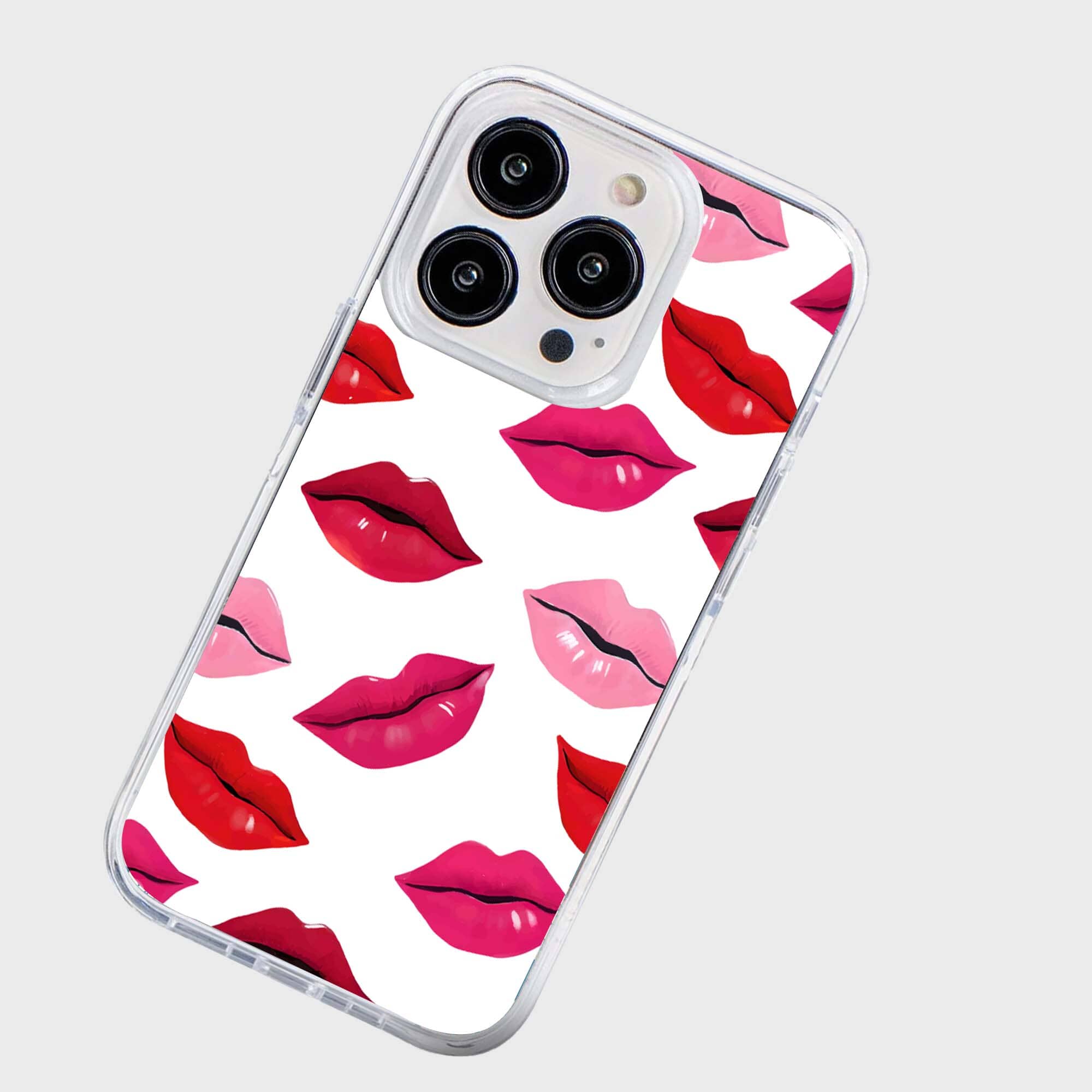 MagSafe iPhone 15 Pro Max Lips Design Clear Case