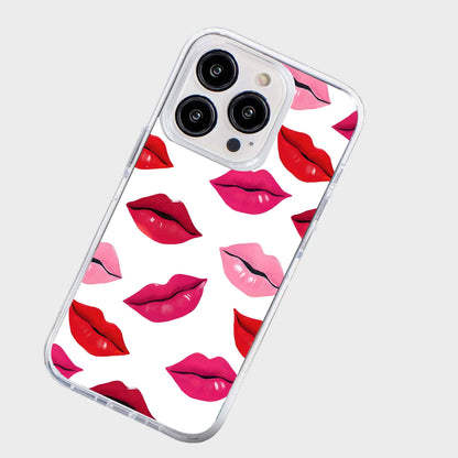 MagSafe iPhone 15 Pro Max Lips Design Clear Case