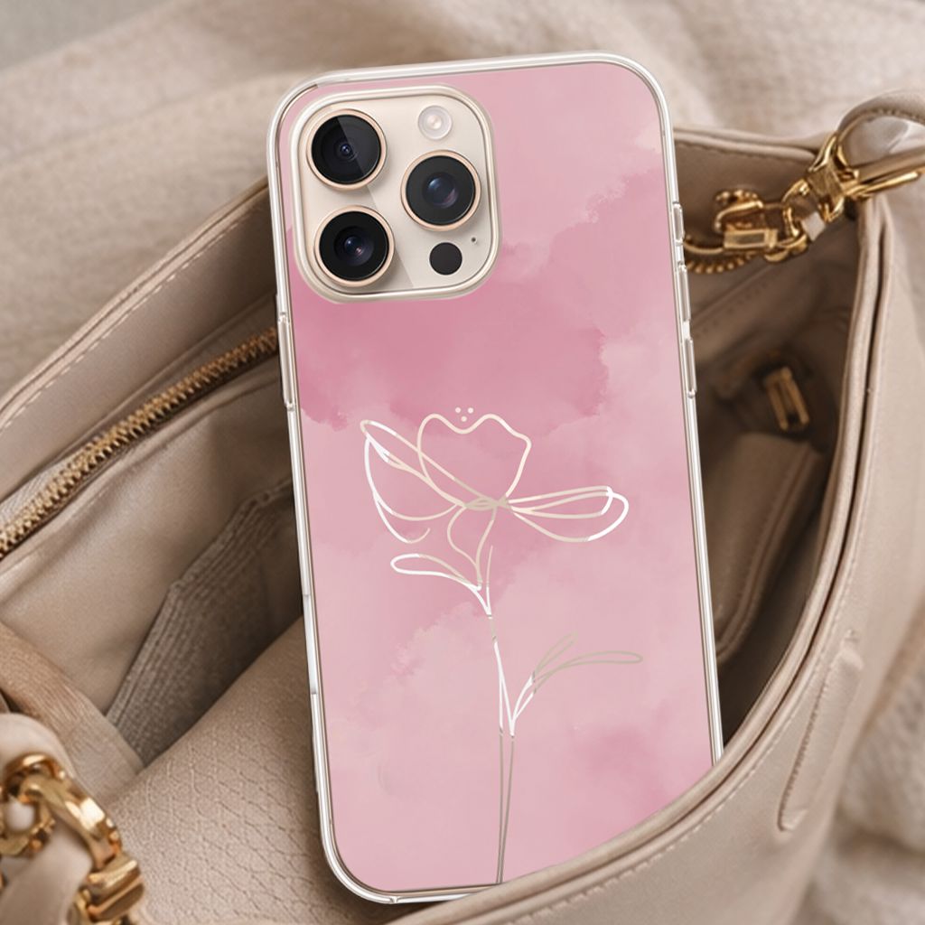 iPhone 16 Pro Case With MagSafe - Pink Flower