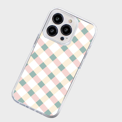 iPhone 15 Pro Max Clear Case - Light Lattice Design