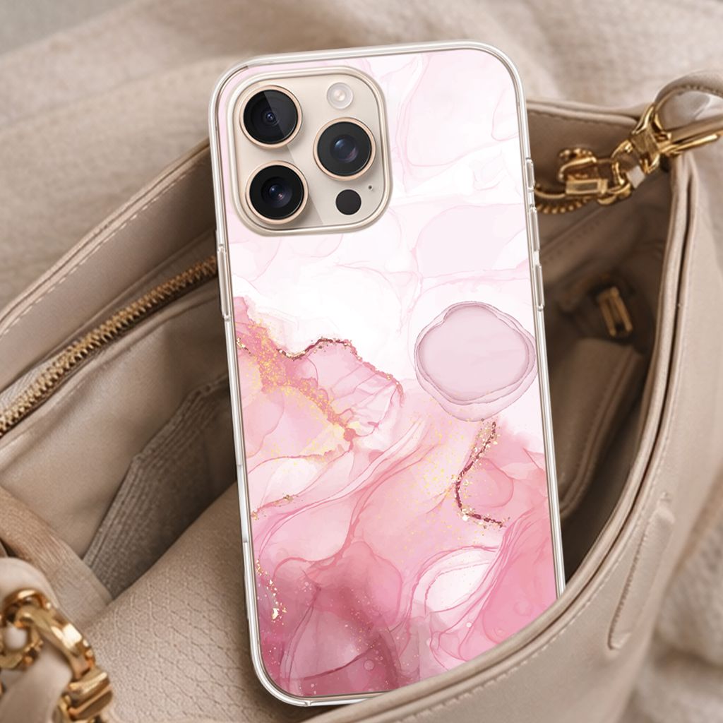 iPhone 16 Pro Case With MagSafe - Pink Marble