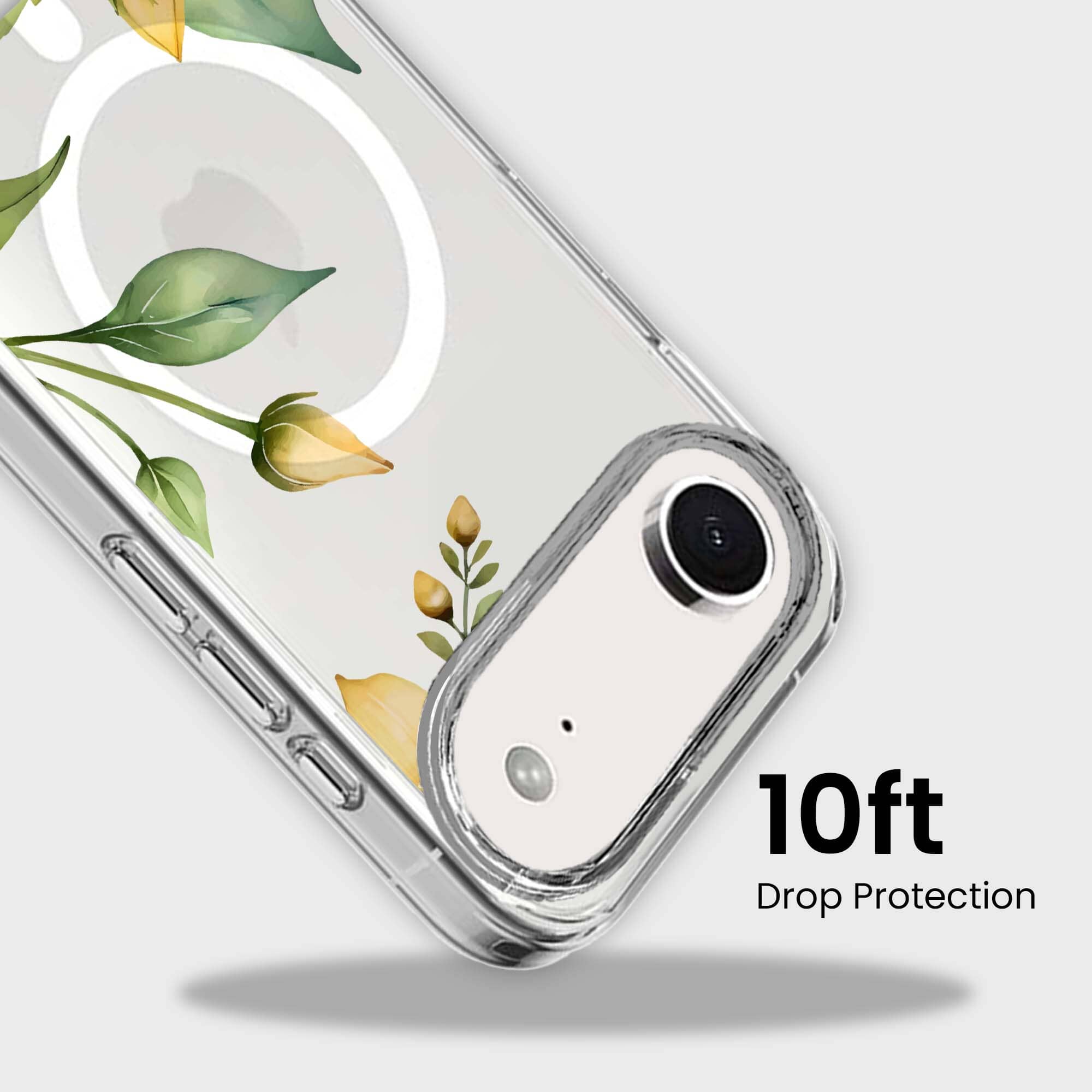 MagSafe iPhone Air Yellow Wildflower Clear Case