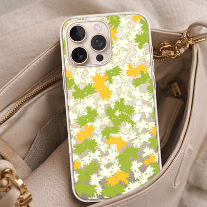 iPhone 16 Pro Max Clear Case - Yellow Dandelion Design